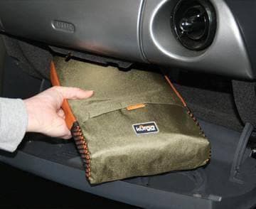 Kurgo® CoPilot Front Seat Cover - Sand with Orange Accent | Durable & Stylish Car Seat Protector for Pets, Kids & Everyday Use | Perfect for Travel, Road Trips & Outdoor Adventures
