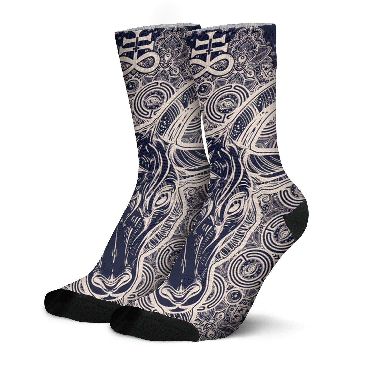 Comfortable High Ankle Crew Socks for Men & Women - Breathable Sports Socks with Cute Novelty Designs - Perfect Gift for Runners, Gym Workouts & Everyday Wear