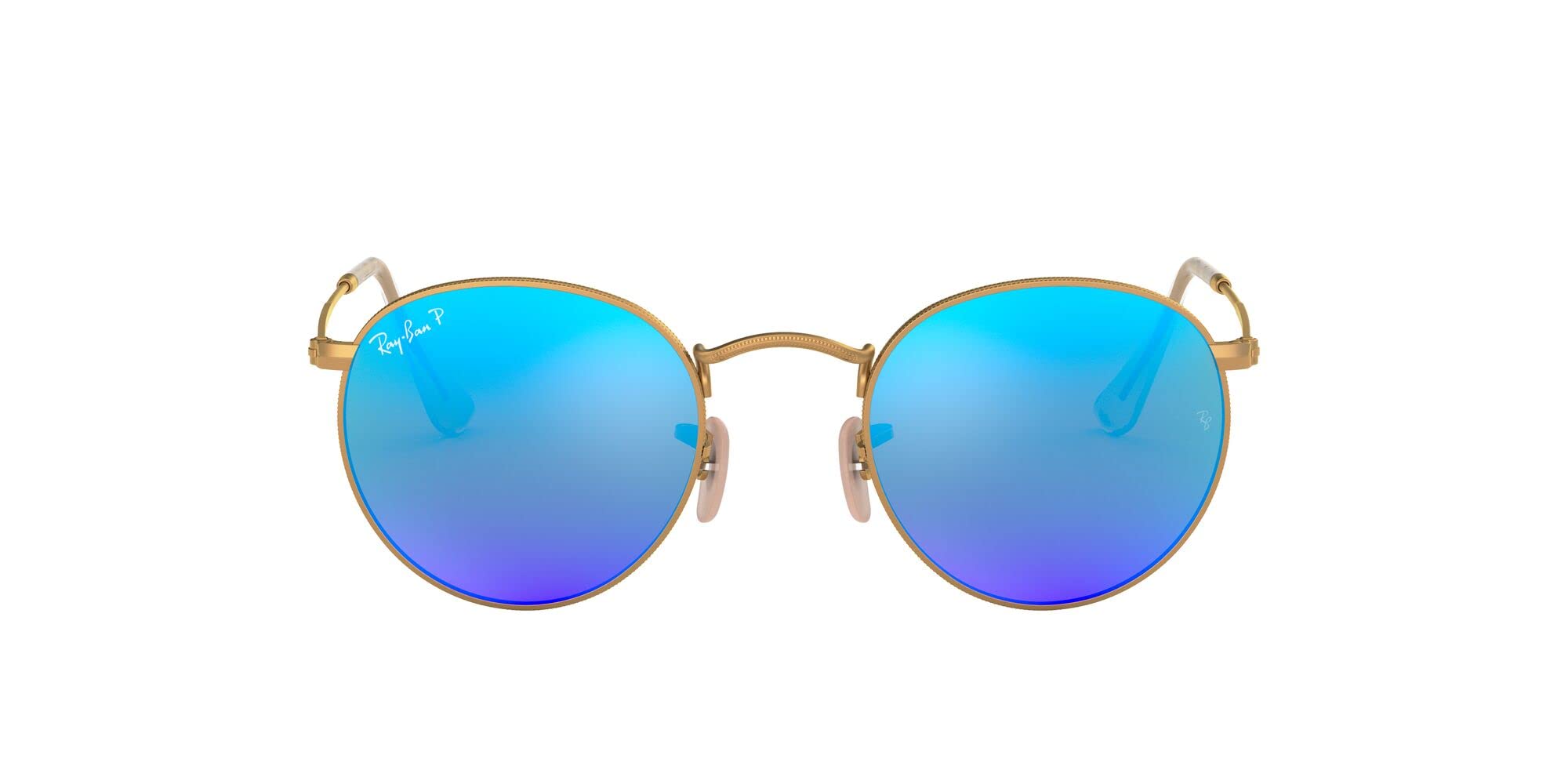 Ray-Ban RB3447 Round Metal Sunglasses for Men & Women - Classic Polarized Aviator Style for Driving, Travel & Outdoor Activities