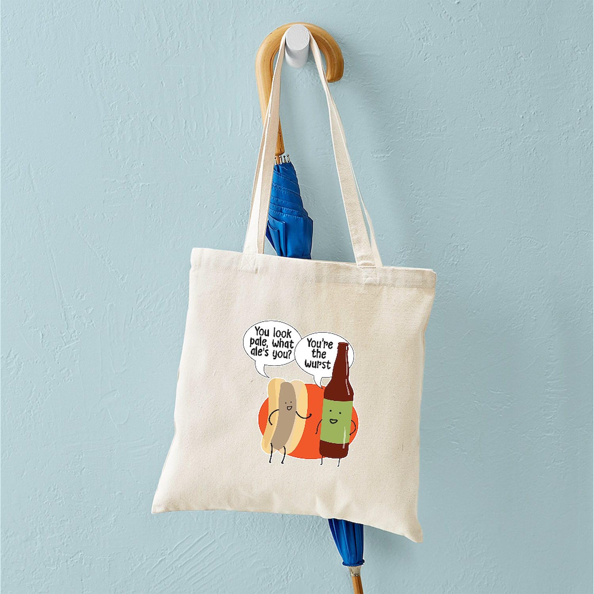 Premium Ale Bratwurst Canvas Tote Bag - Eco-Friendly Reusable Shopping Bag for Groceries, Beach & Daily Use | Durable Natural Cotton Carryall
