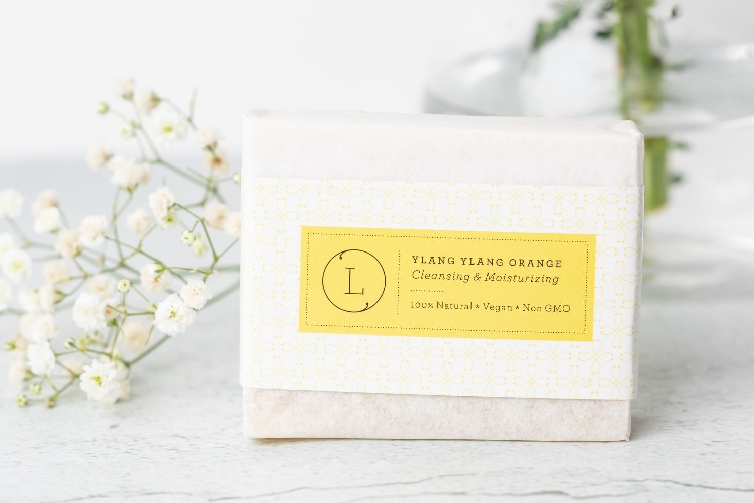 2-Pack Natural Handmade Soap Bars - Orange Ylang Ylang Scented, Organic & Vegan for Sensitive Skin | Perfect for Shower, Bath & Gift Giving