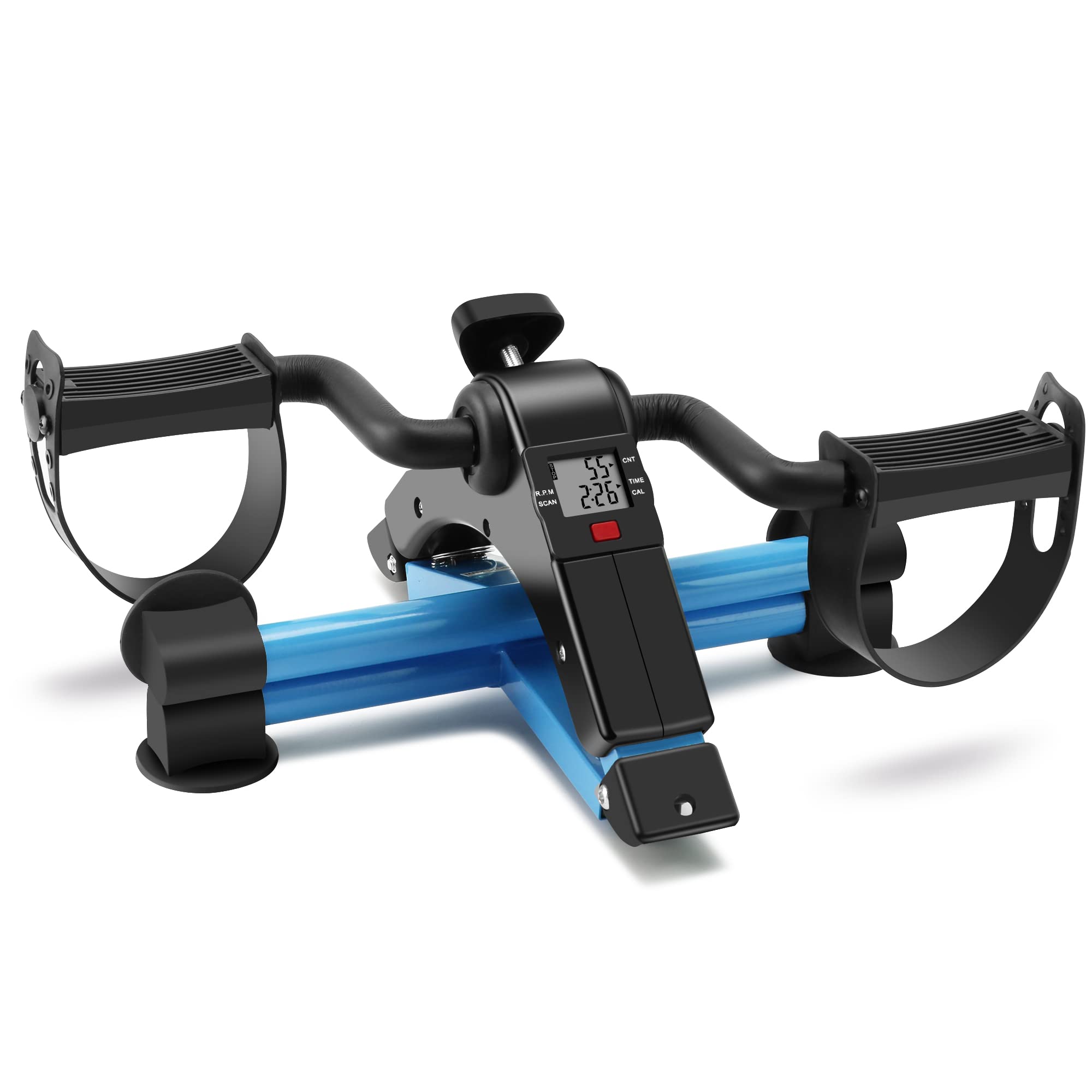 Portable Folding Exercise Bike with LCD Display - Arm & Leg Pedal Exerciser for Home & Office Workouts - Compact Desk Bike for Cardio & Fitness Training