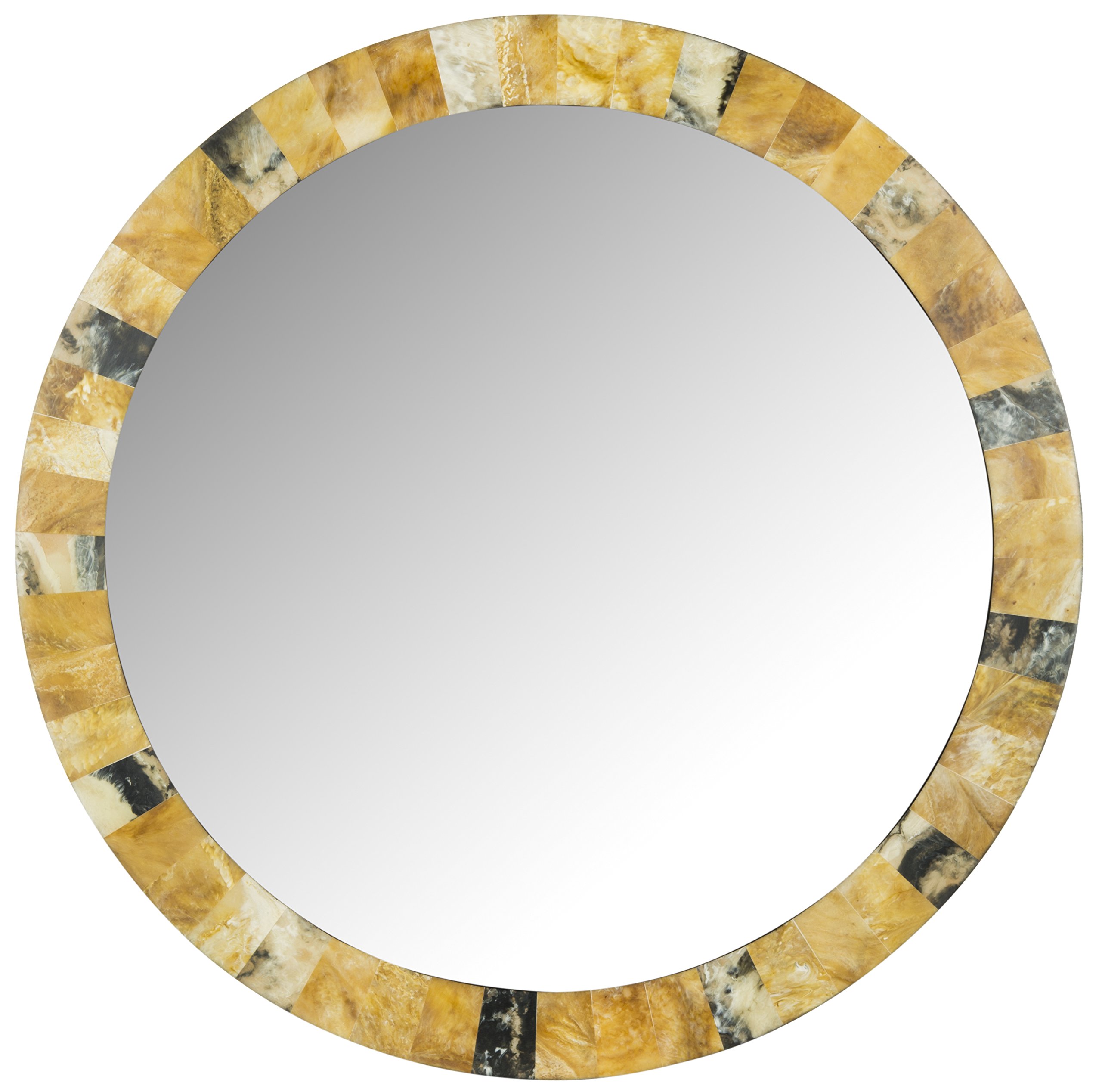 Safavieh Home Collection White Nouveau Wave Mirror - Elegant Wall Decor for Living Room, Bedroom & Entryway - Modern Boho Style Accent Mirror for Home Decor