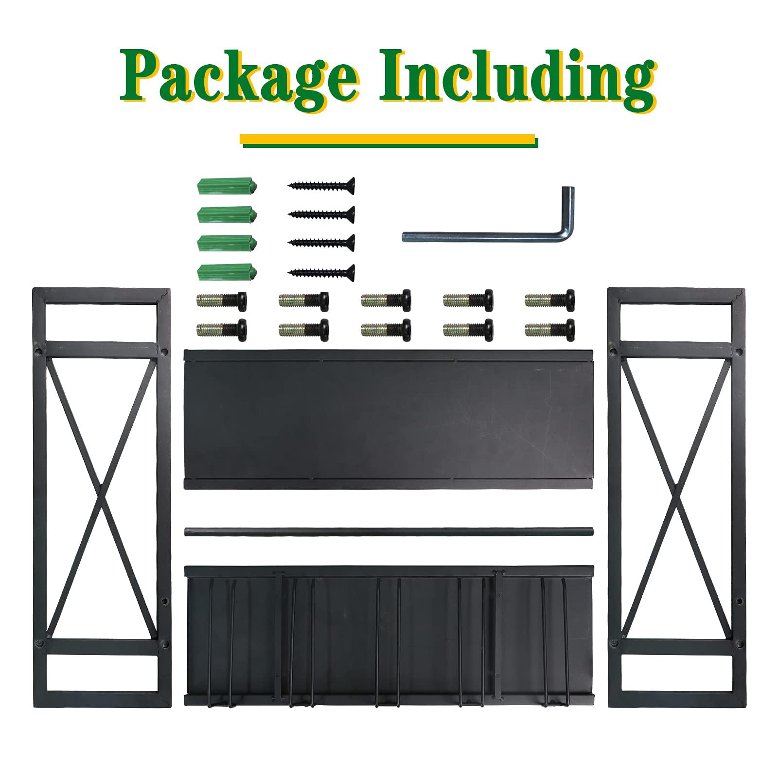 Industrial Wall Mounted Wine Rack with Glass Holder - 31.5 Inch Rustic Metal 2-Tier Shelving for Wine Bottles & Glasses | Perfect for Kitchen, Bar, Restaurant & Home Decor