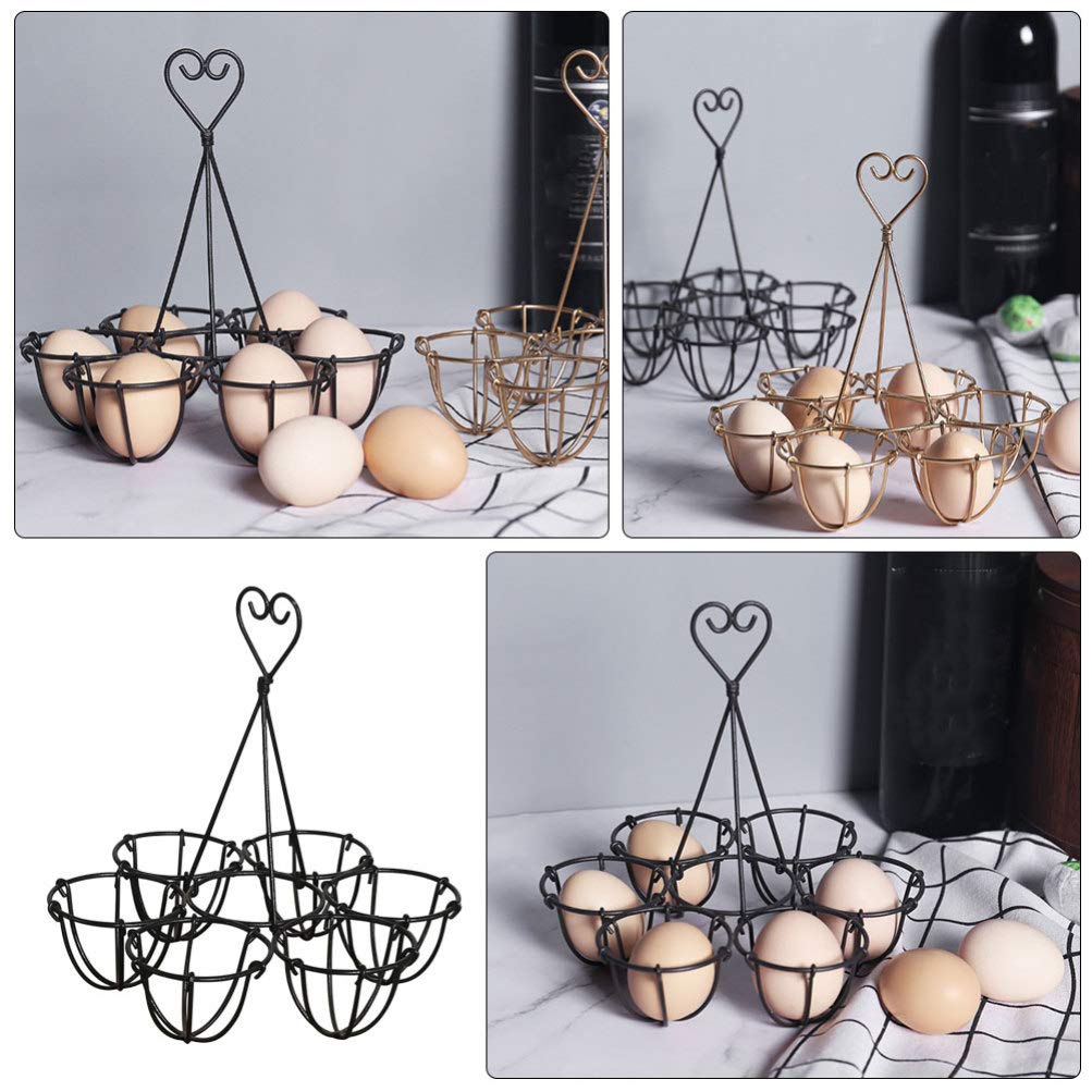 Stainless Steel Chicken Egg Holder - Countertop Egg Rack Organizer & Dispenser for 12 Eggs | Freestanding Wire Egg Basket Storage | Perfect for Farmhouse Kitchen Decor & Breakfast Buffet Display
