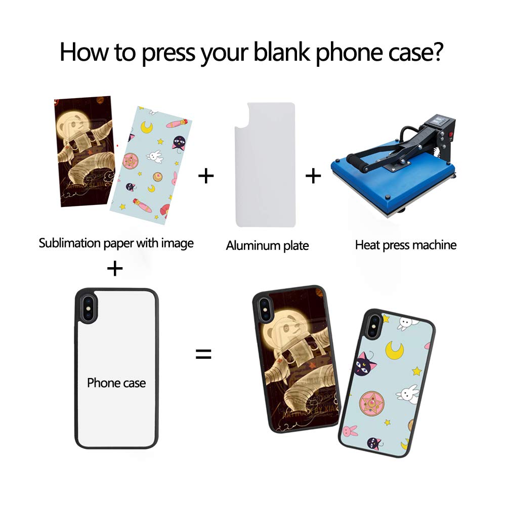 5PCS Sublimation Phone Case for iPhone X 5.8 Inch - Printable Blank Phone Covers for DIY Customization - Perfect for Personalized Gifts, Photo Printing & Creative Projects