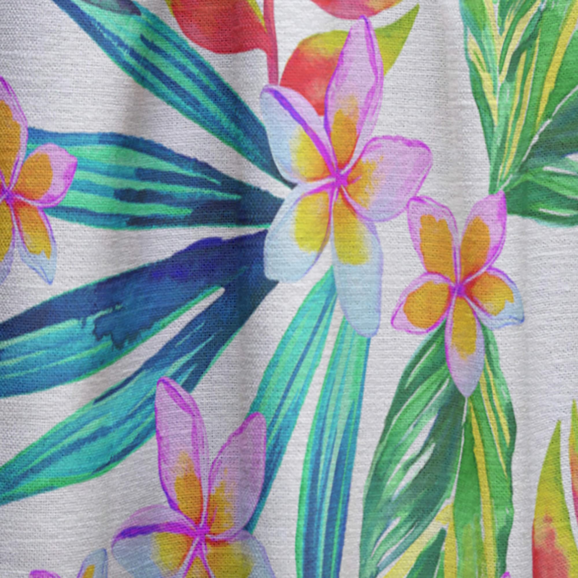 DesignQ Viviv Blossoming Tropical Jungle Flowers Thermal Insulated Curtains - 52x120 Inches Single Panel for Bedroom & Living Room - Perfect for Privacy, Light Control & Energy Efficiency