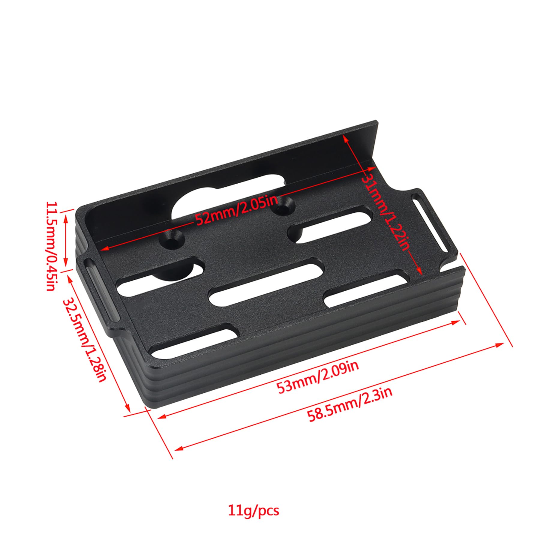 TRX4M CNC Aluminum Battery Tray for 1/18 RC Crawler - Compatible with TRX4M 97074-1 & 97054-1 Models - Includes Secure Tie Strap - Durable Upgrade Accessory (Blue) - Perfect for Off-Road RC Adventures & Crawler Performance Enhancement