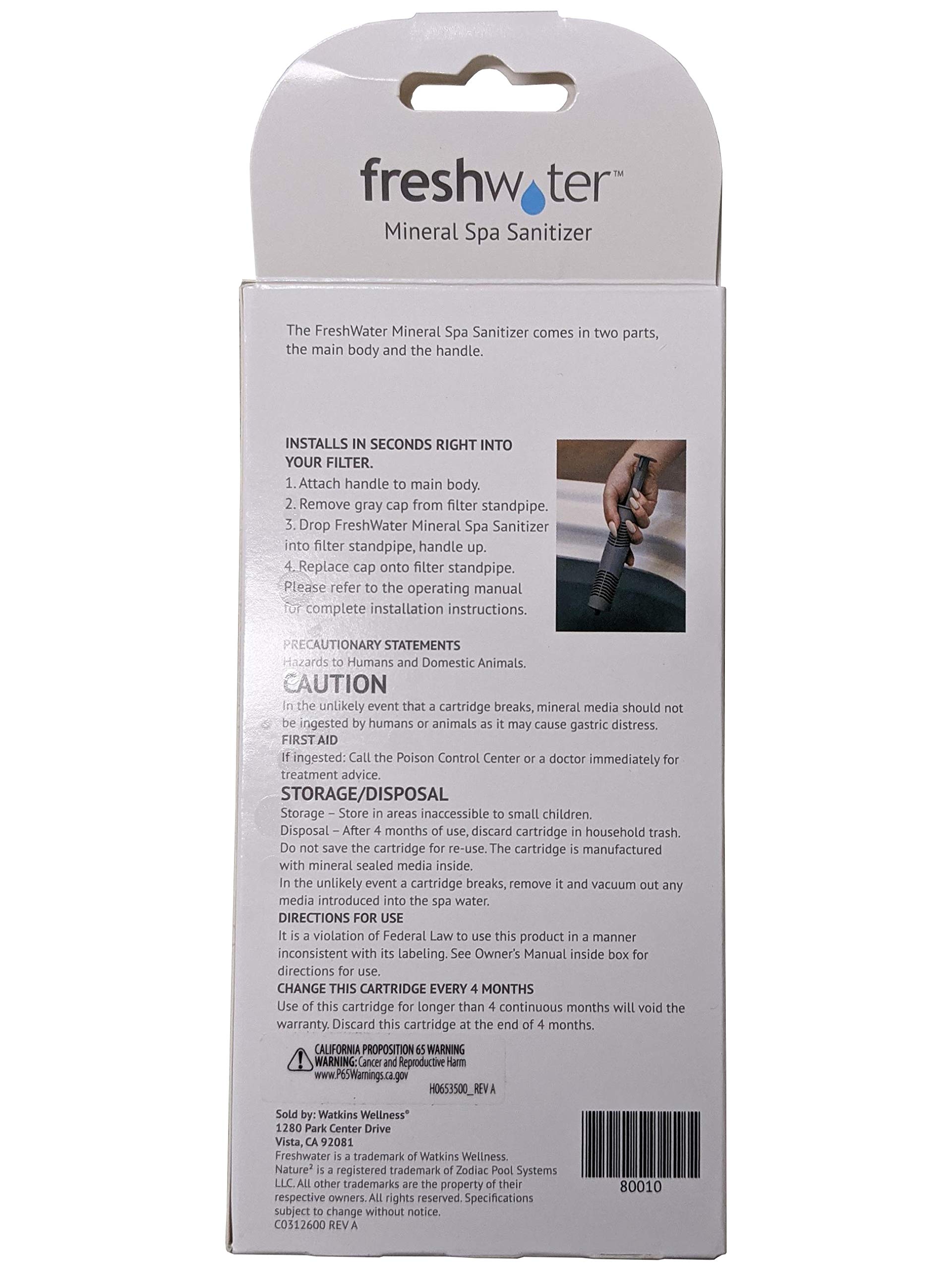 Mineral Spa Cleaner Silver Ionizer 80010 - Natural Water Purification System for Hot Tubs & Jacuzzis | Eliminates Bacteria & Algae | Improves Water Clarity | Easy Installation for Home Spas & Pool Maintenance