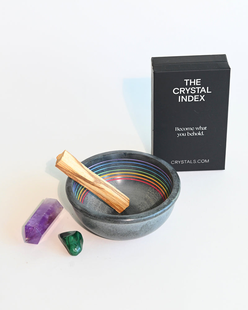 7 Chakra Smudge Bowl Set - Handmade Ceramic Incense Burner for Meditation, Yoga & Spiritual Cleansing | Perfect for Home, Office & Healing Spaces