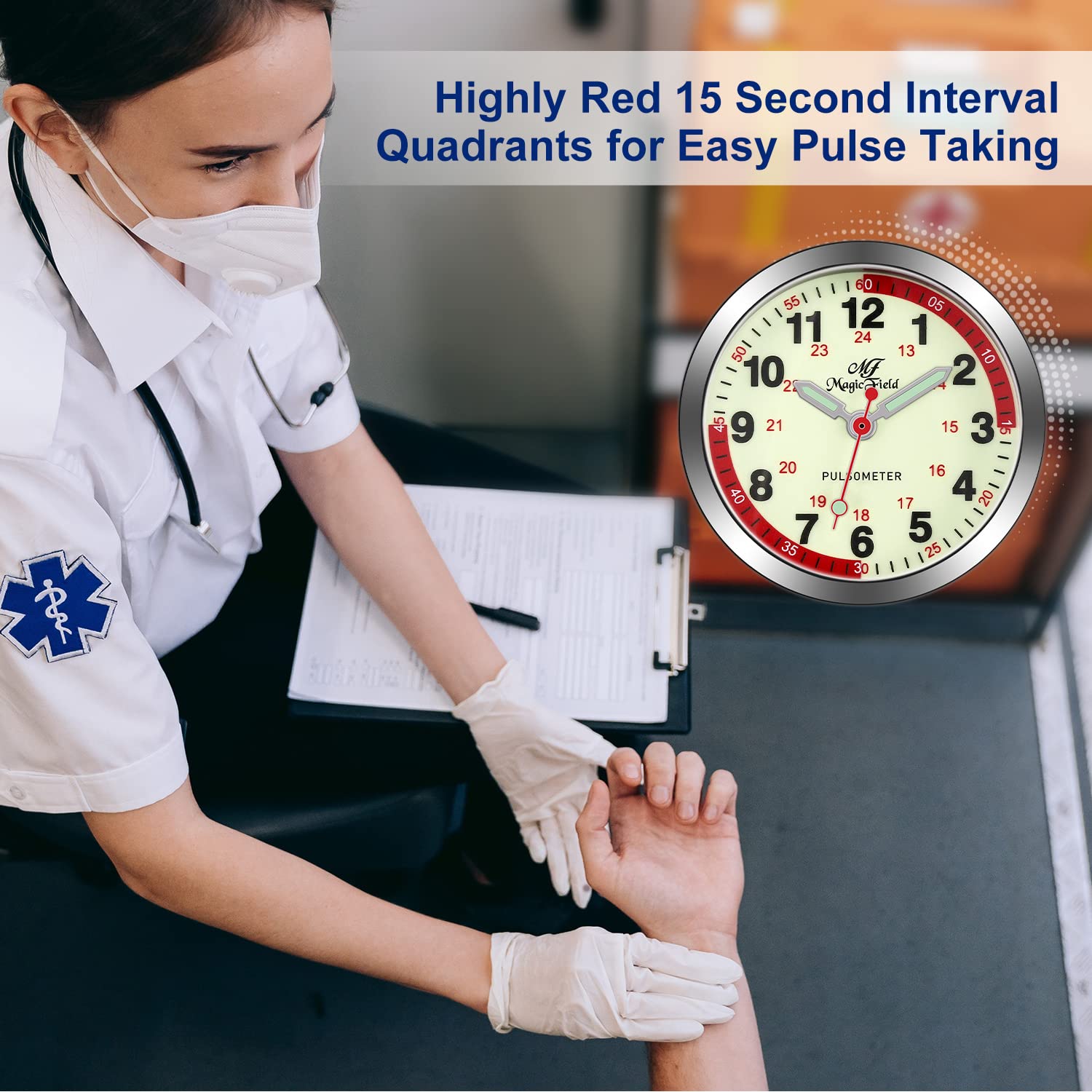 ManChDa Women's Wrist Watch - Waterproof Analog Quartz Watch with Luminous Hands & Silicone Strap - Perfect for Nurses, Doctors, Medical Professionals & Students - Great for Hospital Shifts, Clinical Work & Everyday Use