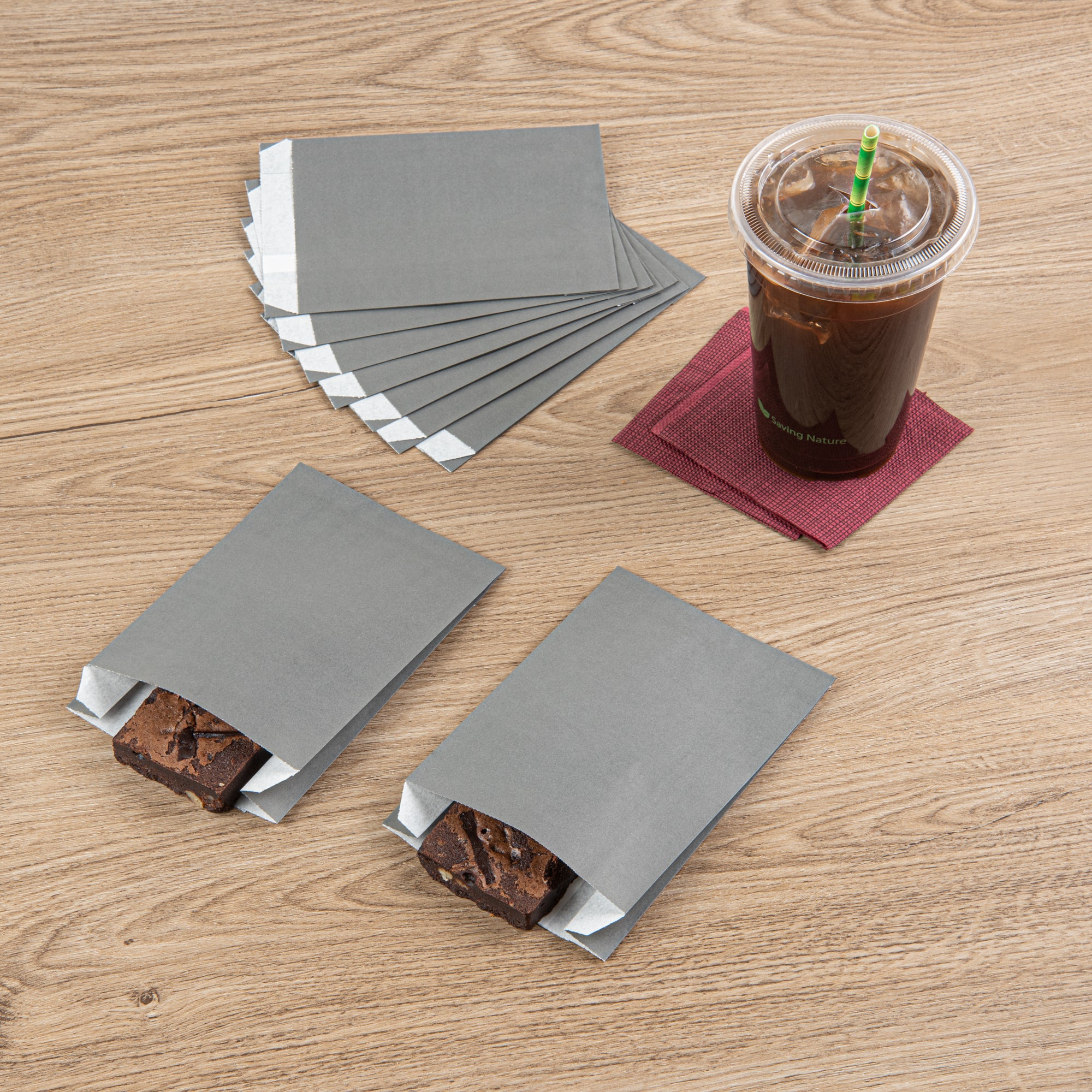 Premium Gray Paper French Fry & Snack Bags 4.25