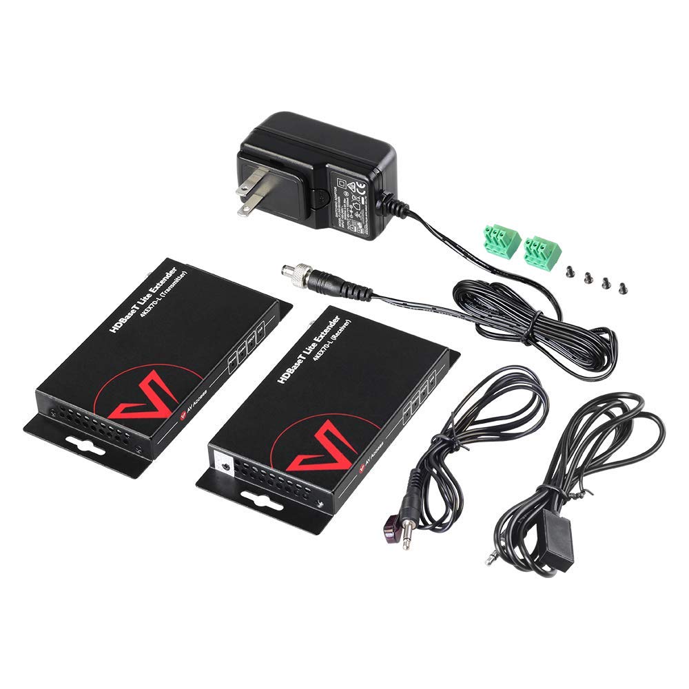 AV Access HDBaseT HDMI Extender - 4K@60Hz 130ft, 1080P@60Hz 230ft Over Cat5e/6/6a/7 Cable | Supports CEC, PoE, IR, RS232, EDID & HDCP 2.2 (4KEX70-L) | Perfect for Home Theater, Conference Rooms & Digital Signage