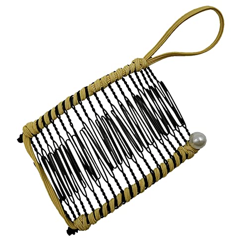 Stretchy Banana Comb Hair Clips - Double Comb Vintage Hair Accessories for Women, Retractable & Stretchable Hair Clips for Ponytails, Buns & Updos - Perfect for Work, Gym & Everyday Hairstyles
