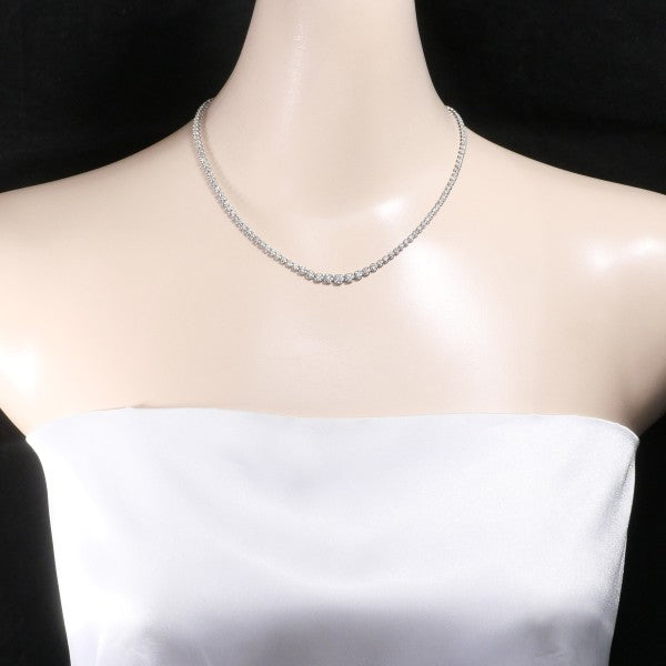 18K White Gold Diamond Necklace for Women - Elegant Pendant Jewelry Gift for Anniversary, Wedding & Special Occasions