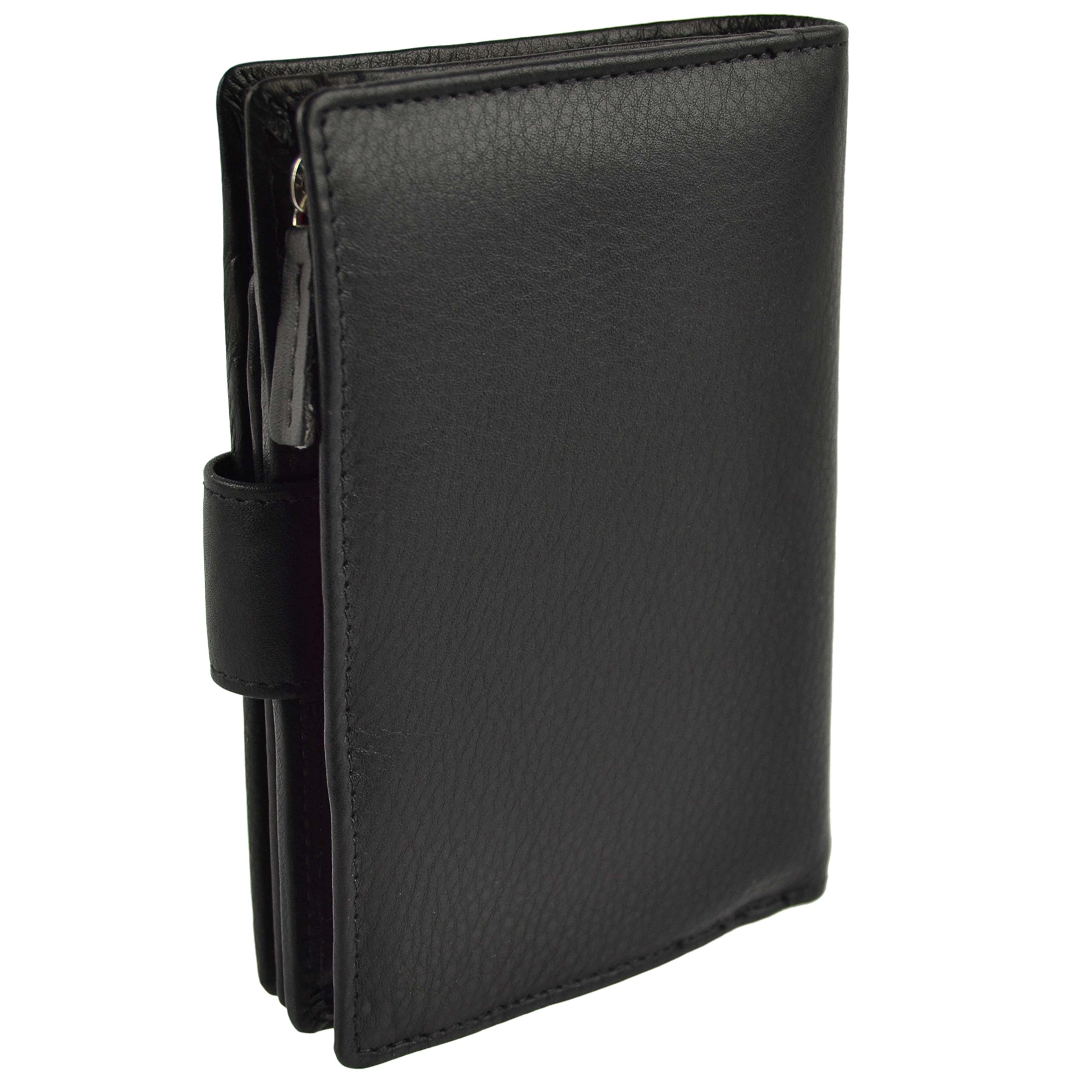 Mala Kyoto Collection Women's Tab Leather Wallet with Cute Owl Design - Black One Size | Perfect for Everyday Use, Travel, and Gift Giving