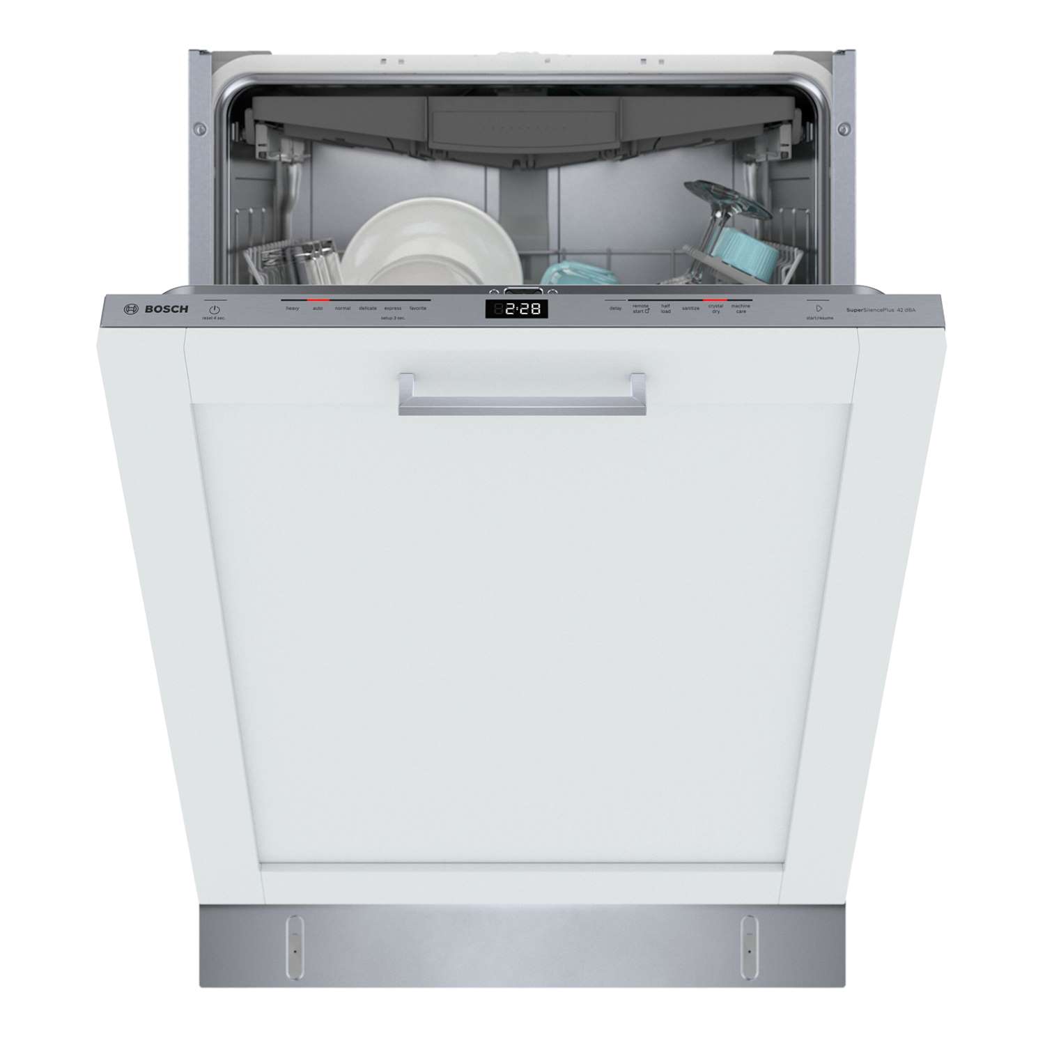 Bosch SHV78B73UC 24 Inch Built-In Dishwasher - Smart Home Connect, CrystalDry Technology, Ultra-Quiet 42 dBA, Third Rack - Perfect for Modern Kitchens and Large Families