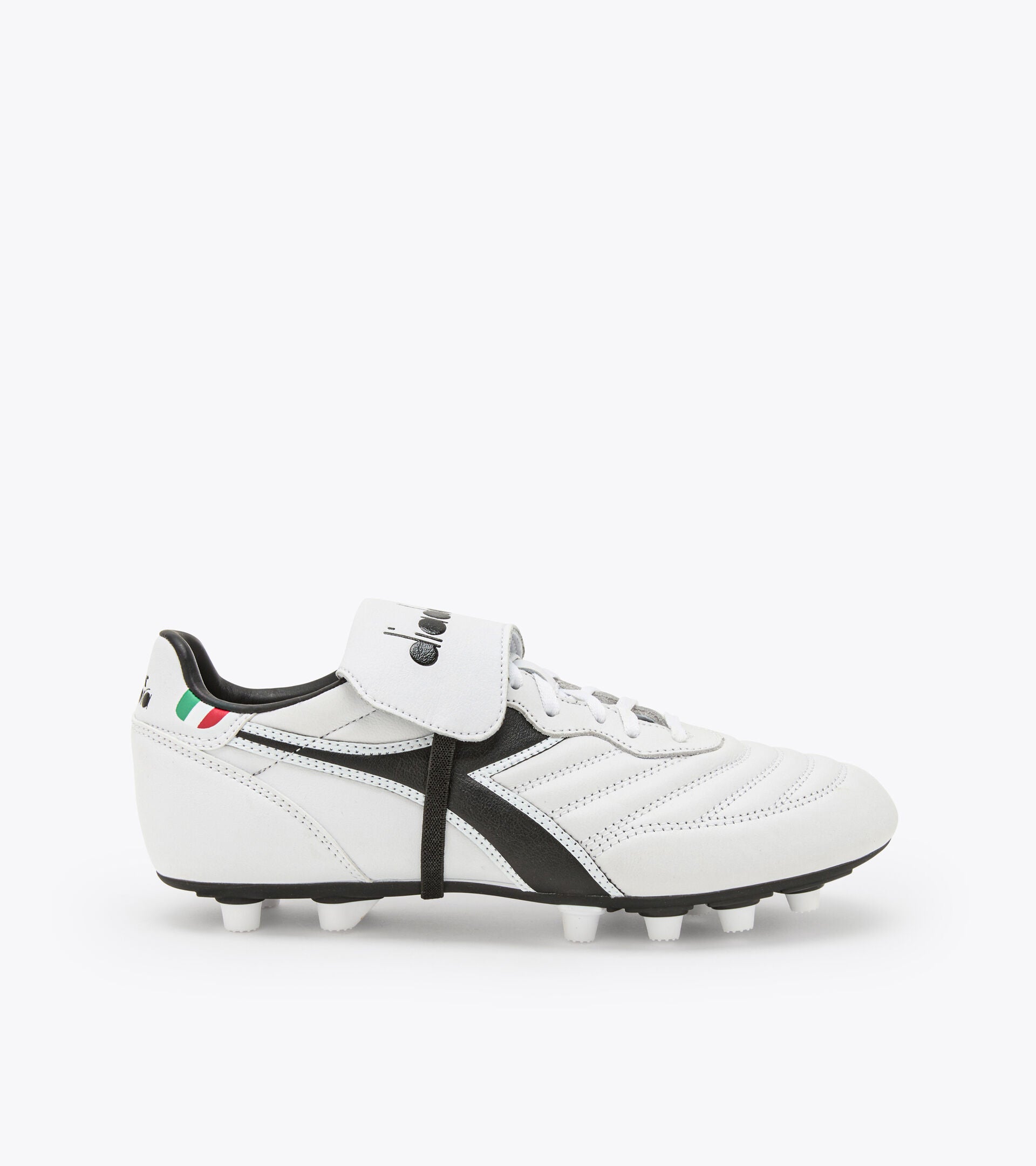 Diadora Brasil OG LT T MDPU Soccer Cleats - White/Black - Premium Football Shoes for Men, Ideal for Turf & Artificial Grass Training & Matches