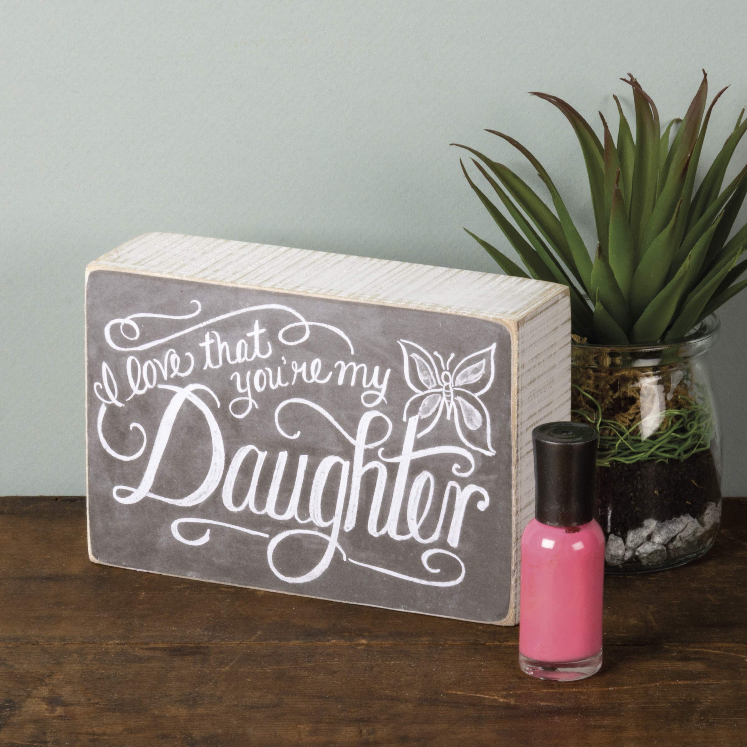 Primitives by Kathy Art Box - Handmade Chalk Sign for Daughter - Perfect for Home Decor, Gift Giving & Nursery Wall Art