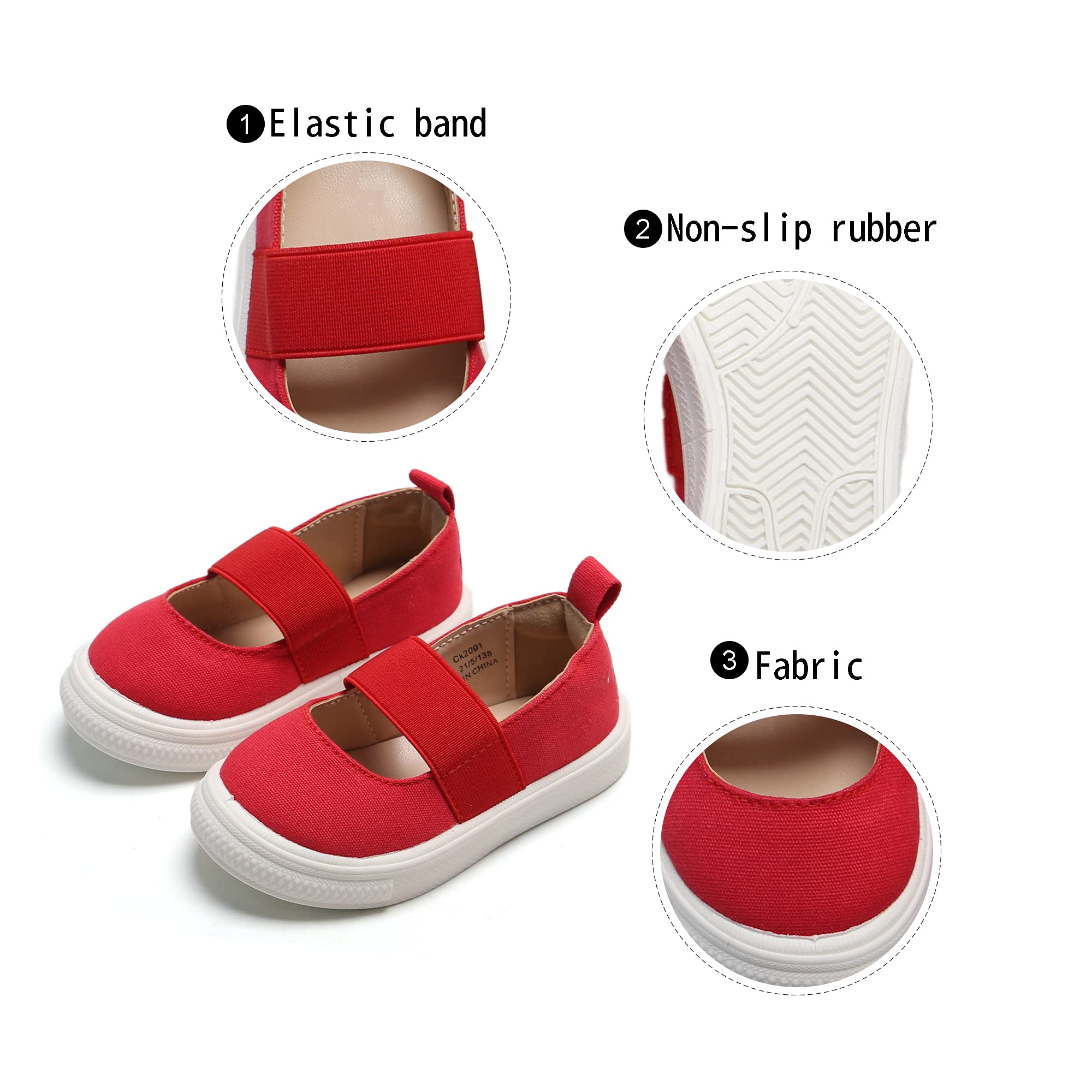 GINFIVE Toddler Girls Sneakers - Lightweight Slip-On School Shoes for Little Girls | Perfect for Preschool, Playtime & Everyday Wear