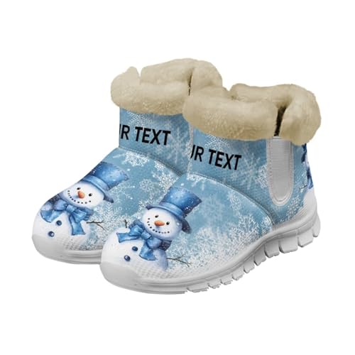 Blue Snowman Snowflakes