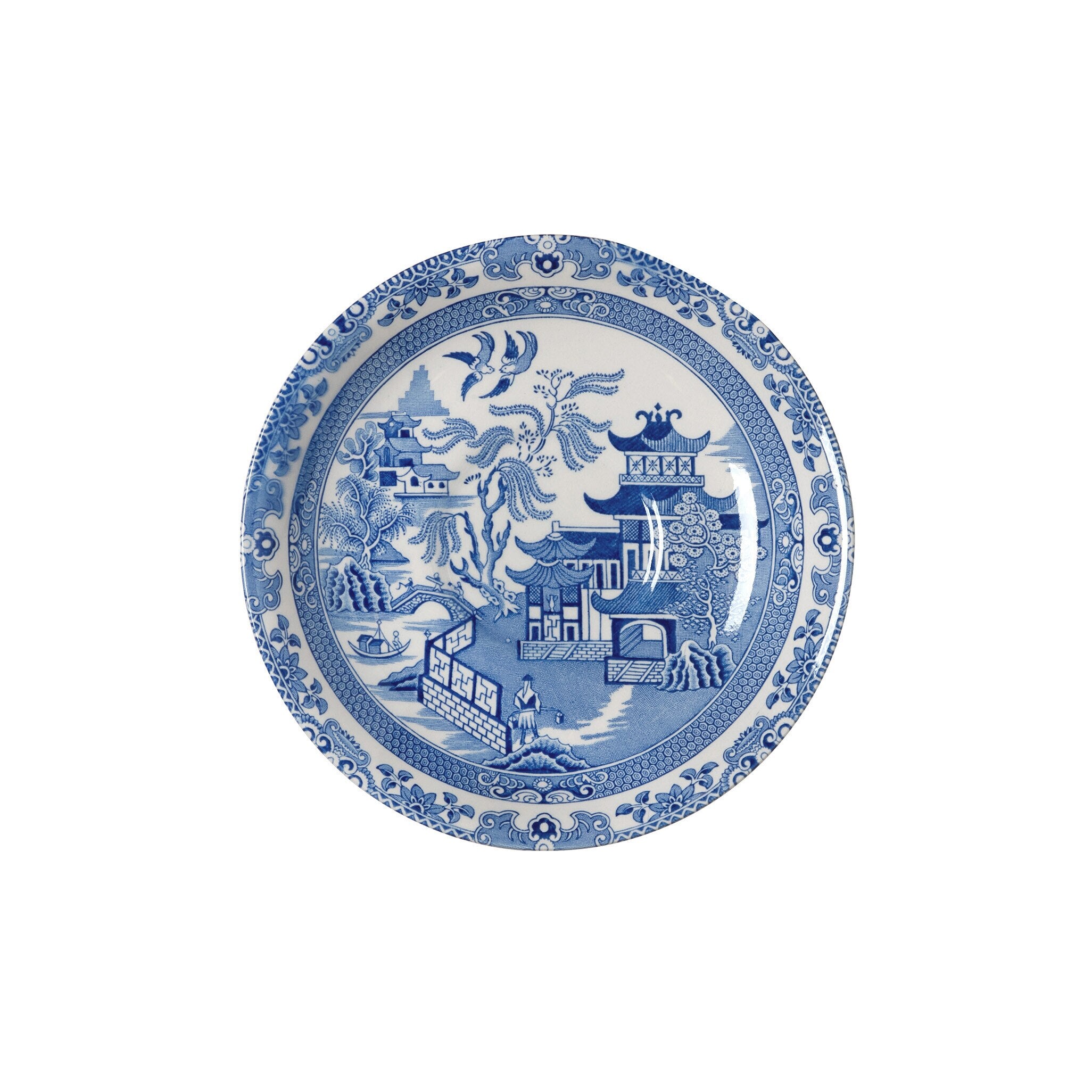 Blue Willow Dinnerware Set by Burleigh – Elegant English Bone China Plates, Bowls & Cups – Perfect for Formal Dining, Tea Parties & Home Decor