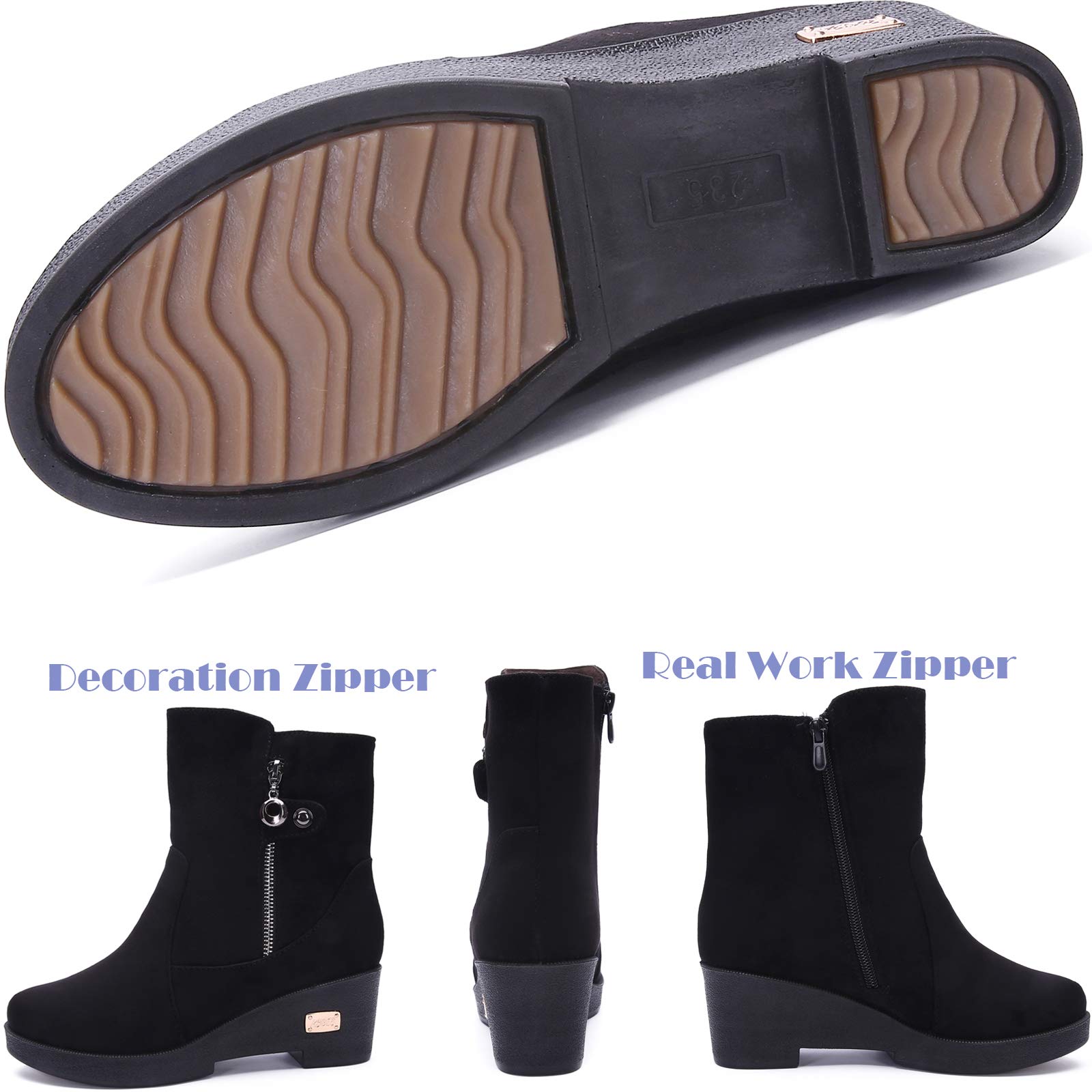 Gaatpot Women's Winter Boots with Fur Lining - Warm Snow Boots for Outdoor Activities, Ankle Booties for Cold Weather, Available in Multiple Sizes - Perfect for Snowy Days, Hiking, and Winter Fashion