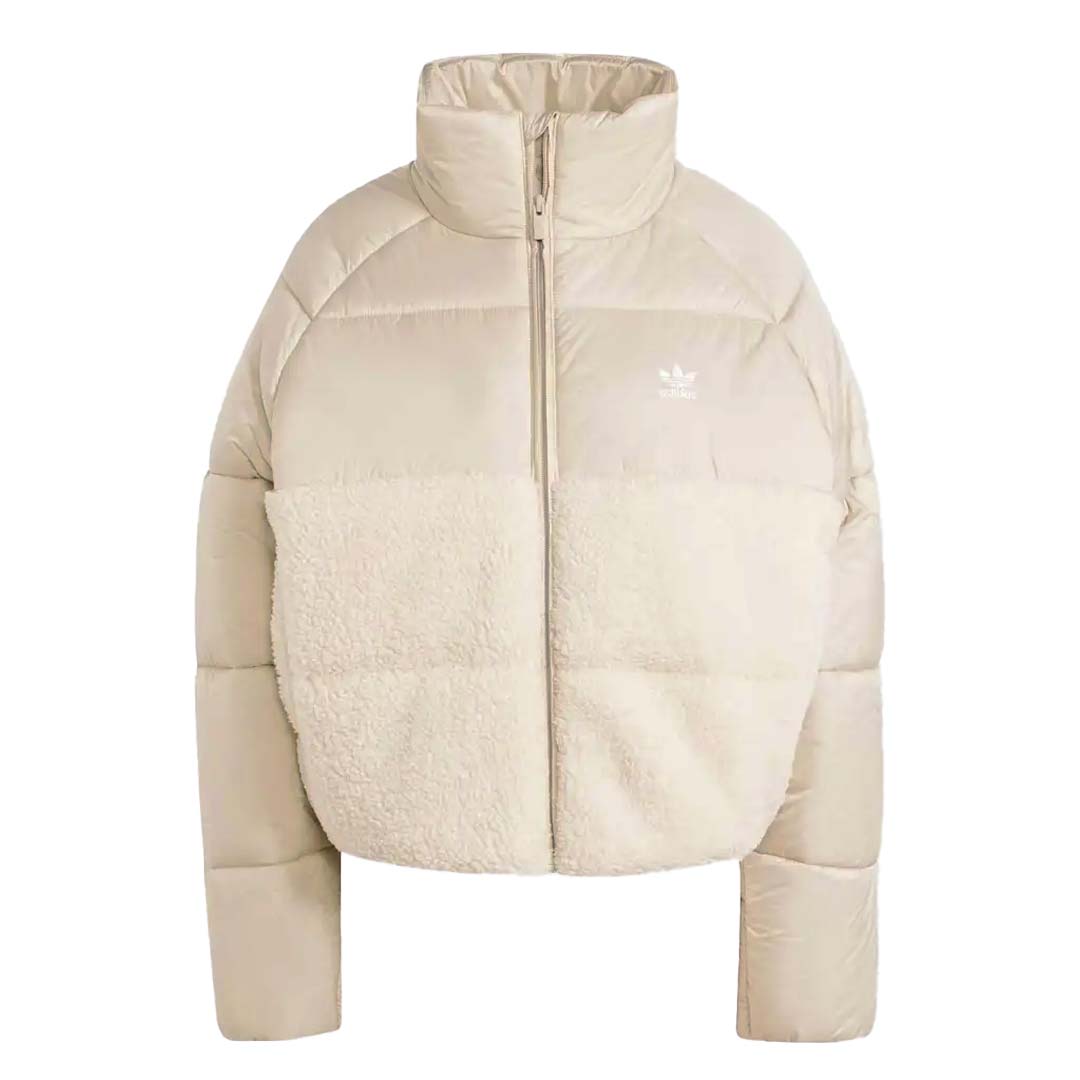Adidas Women's Polar Puffer Jacket - Lightweight Winter Coat with Water-Resistant Shell, Hood & Zipper Pockets (IS5256) - Perfect for Skiing, Snowboarding & Cold Weather Outdoor Activities