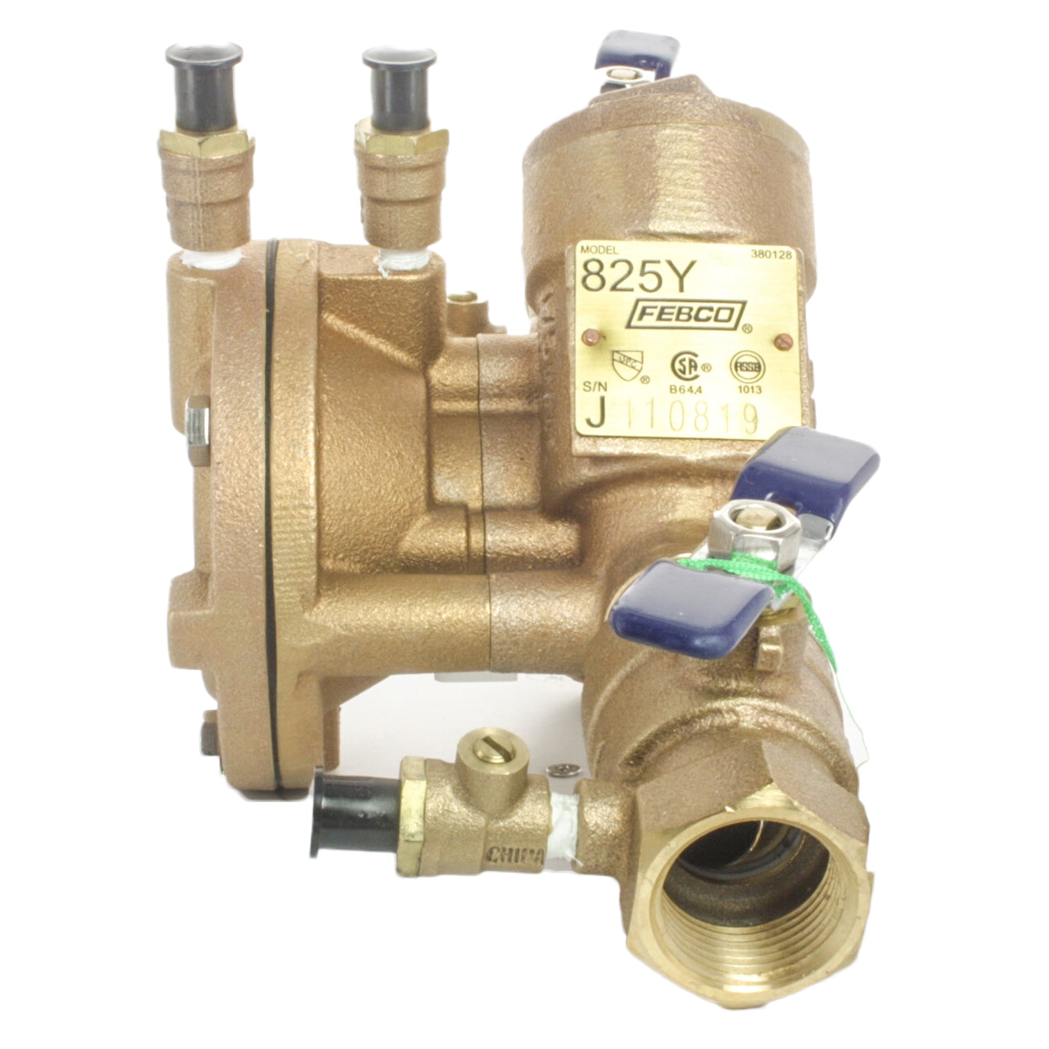Febco 825EBVFEB 825Y 1 RPZ Backflow Preventer with Ball Valve - Water Supply Protection for Irrigation Systems & Commercial Buildings