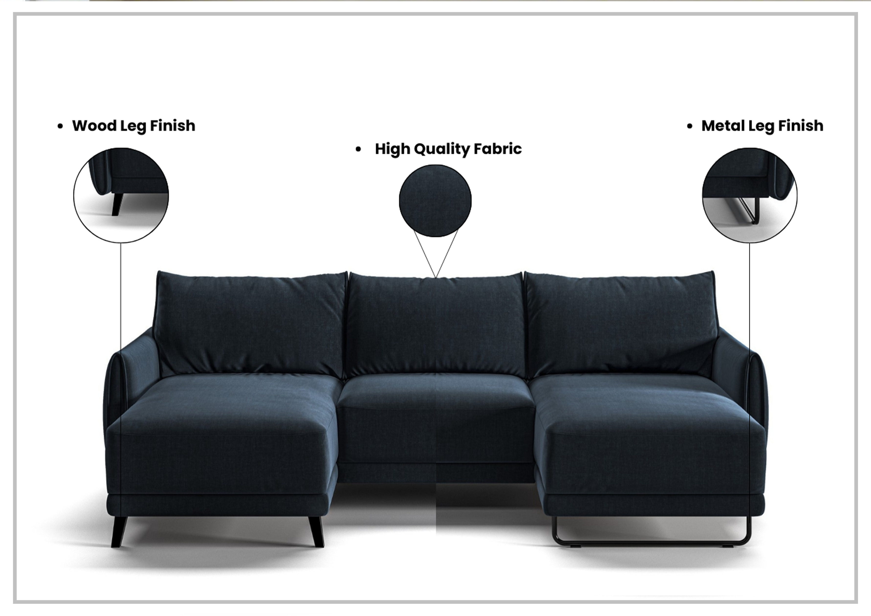 Luonto Dolphin Fabric Sectional Sofa Sleeper with Reversible Chaise & Storage | Modern L-Shaped Convertible Couch Bed | Perfect for Small Spaces, Living Rooms & Guest Rooms