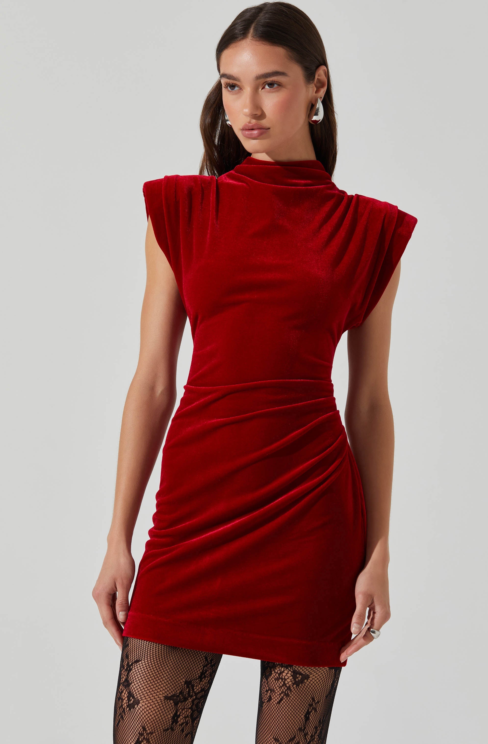 Ila Velvet Mini Dress - Elegant & Sexy Short Sleeve Bodycon Party Dress for Women | Perfect for Cocktail Parties, Date Nights & Special Occasions