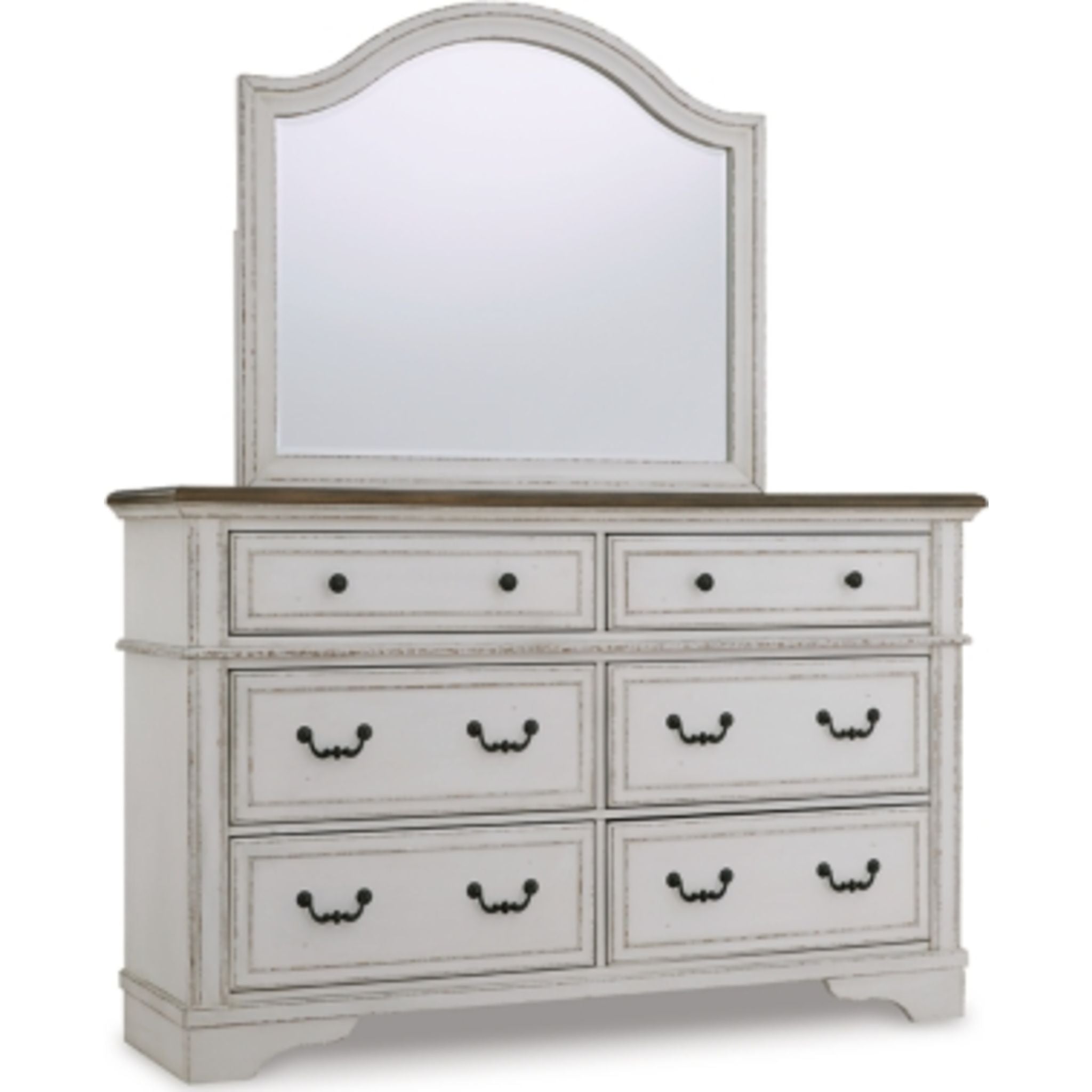 Brollyn 6-Drawer Dresser with Mirror - Modern Bedroom Furniture for Storage & Organization - Perfect for Master Bedroom, Guest Room, or Nursery
