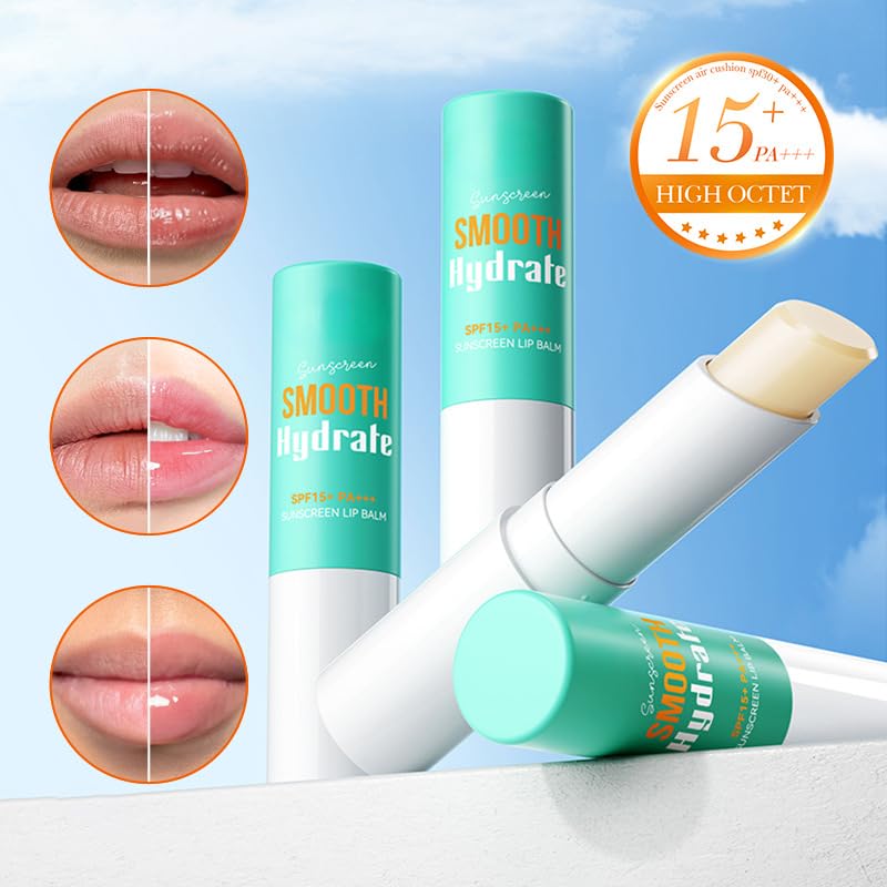 2PCS Sunscreen Lip Balm - Fast Dark Lip Lightener for Dry, Sunburned Lips - Makeup & Daily Care