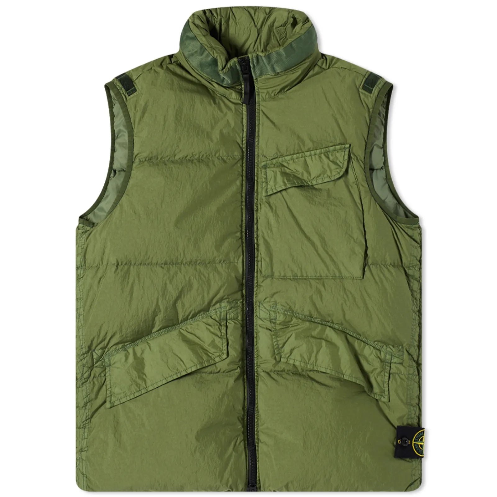 Stone Island Crinkle Reps Bodywarmer - Lightweight Puffer Vest for Men, Water-Resistant & Warm - Perfect for Outdoor Hiking, Travel & Winter Layering