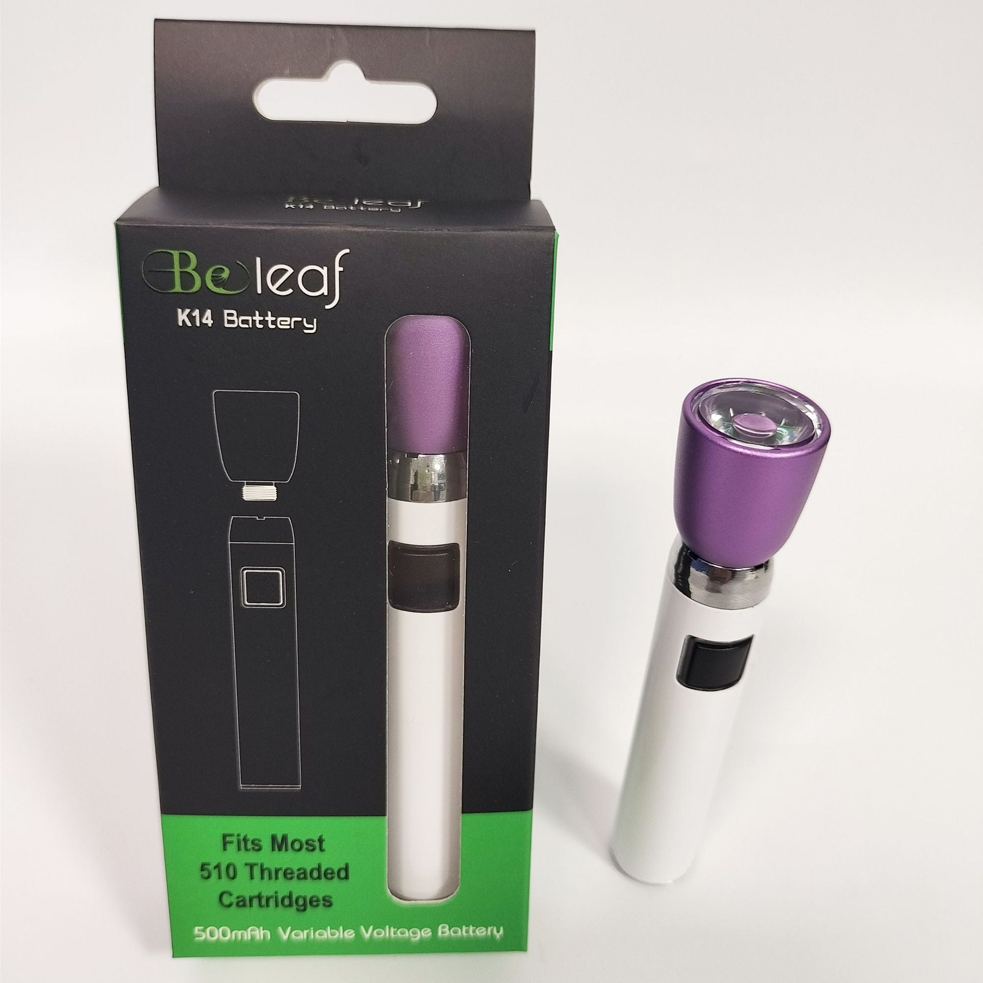 Beleaf K14 500mAh Preheat 510 Thread Vape Battery with USB Charger | Compact & Portable Vape Pen for Wax Concentrates | Perfect for On-The-Go Vaping & Discreet Use