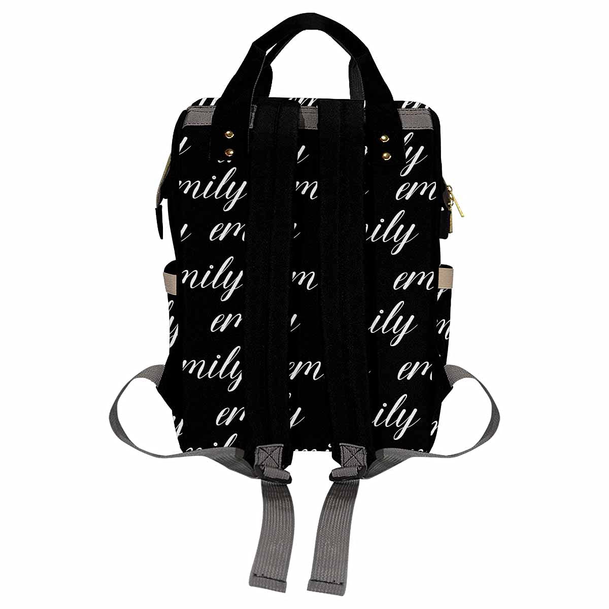 Custom Monogrammed Diaper Backpack - Personalized Baby Name Black Mommy Bag for Boys & Girls | Waterproof Multifunctional Travel Daypack | Perfect Baby Shower Gift & Everyday Parenting Essential