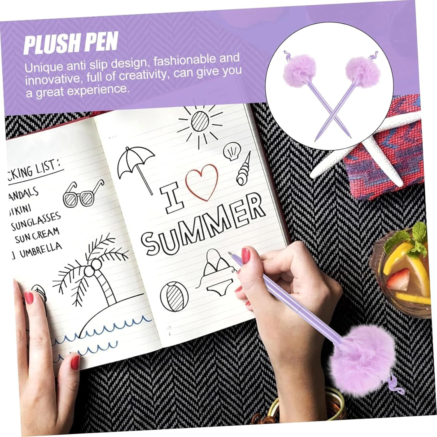 10-Pack Colorful Gel Pens - Smooth Writing Ballpoint Rollerball Pens with Quick-Drying Ink for School, Office & Creative Journaling - Perfect Gift for Students & Professionals