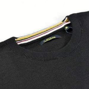 Cavani Men's Black Crewneck Knit Sweater - Soft Cotton Pullover for Casual Wear & Winter Outfits
