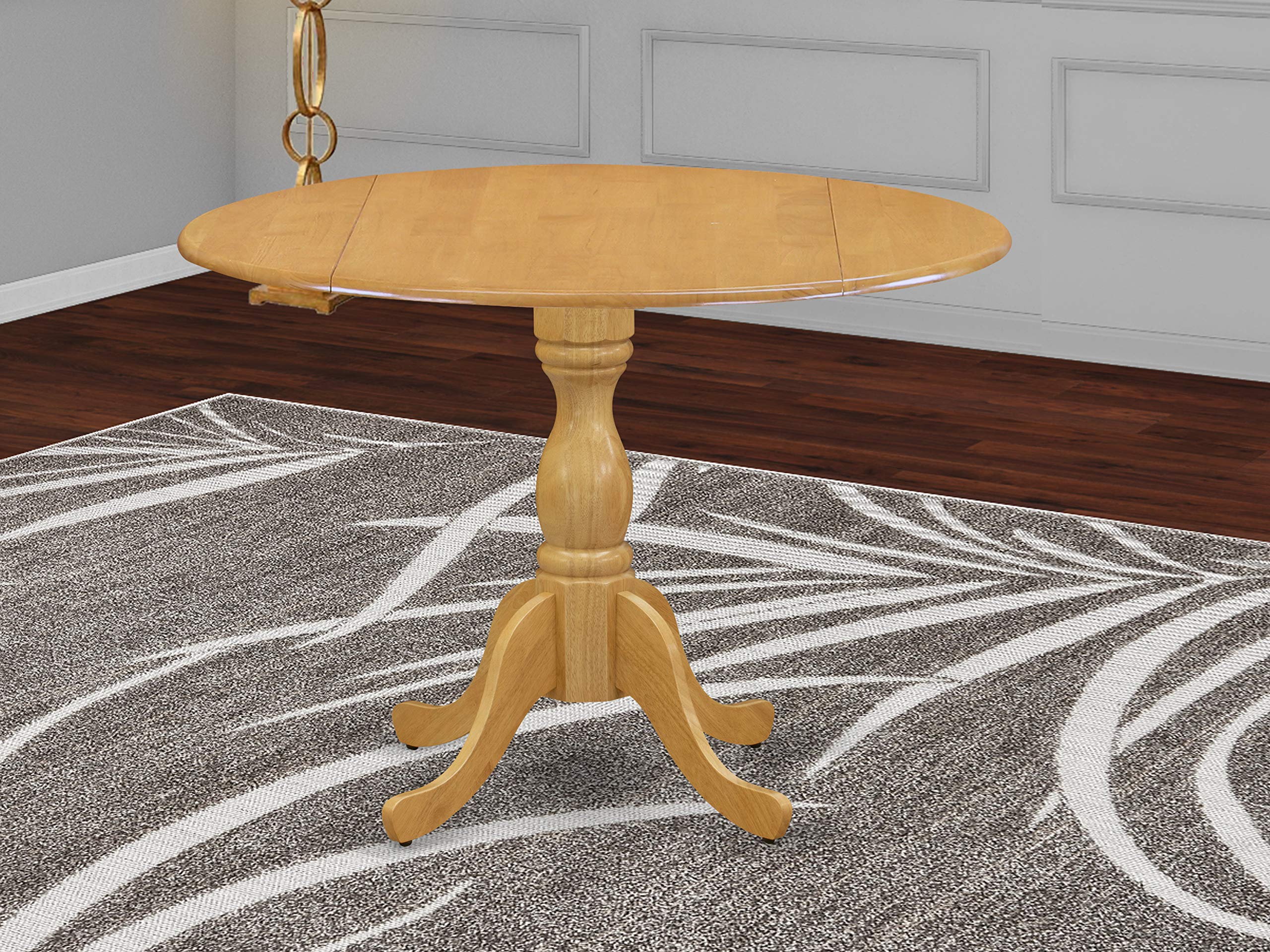 East West Furniture Solid Oak Dining Table - Rustic Farmhouse Style for Kitchen, Dining Room & Outdoor Entertaining