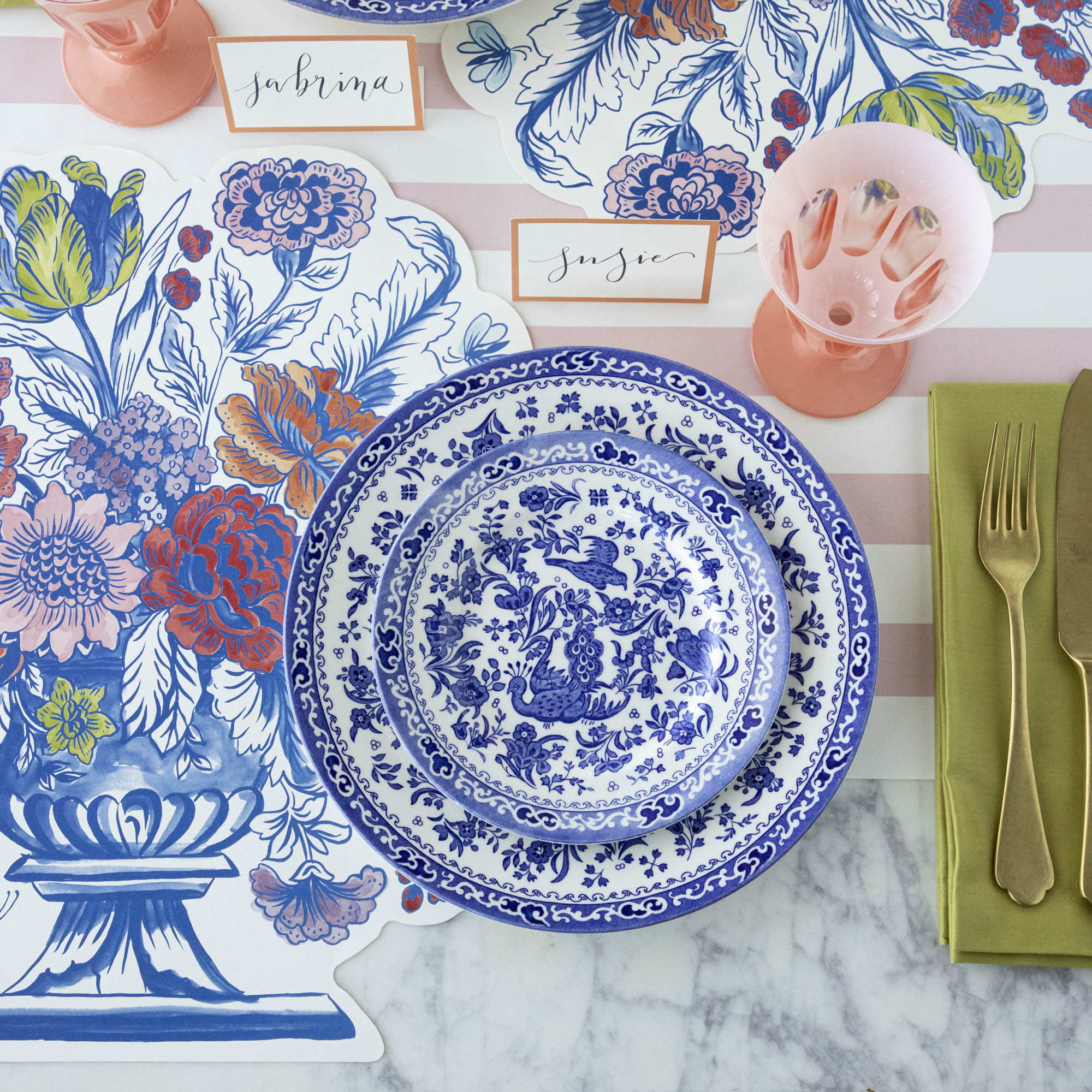 Burleigh Blue Regal Peacock Dinnerware Set - Elegant English Bone China Plates & Bowls - Perfect for Formal Dining, Tea Parties & Special Occasions