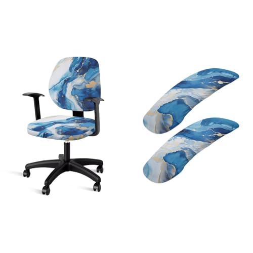 Blue Marbles Printed