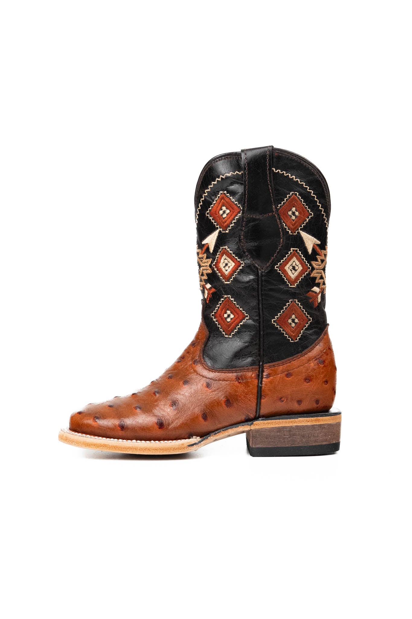 Little Ostrich Pro Rodeo Kids Boots - Western Style Cowboy Boots for Boys & Girls - Durable Leather Riding Boots for Rodeo, Horseback Riding & Country Fashion