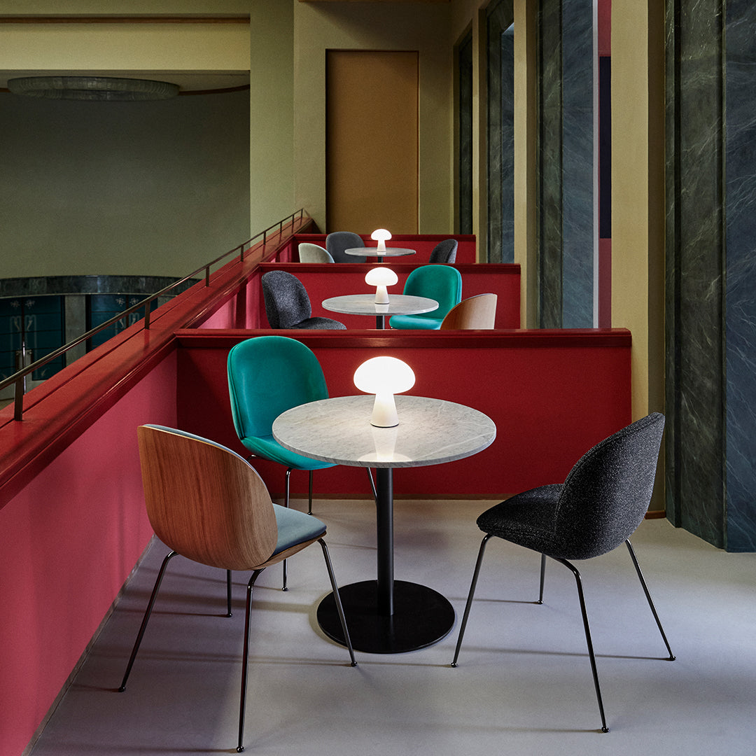 Gubi 1.0 Round Dining Table - Modern Scandinavian Design for Small Spaces | Perfect for Breakfast Nook, Apartment Dining & Cozy Kitchen Gatherings