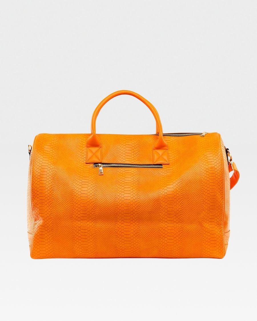 Apollo 1 Duffle Bag in Tangerine Orange - Water-Resistant Travel & Gym Bag for Men & Women - Perfect for Workouts, Weekend Trips & Sports Gear