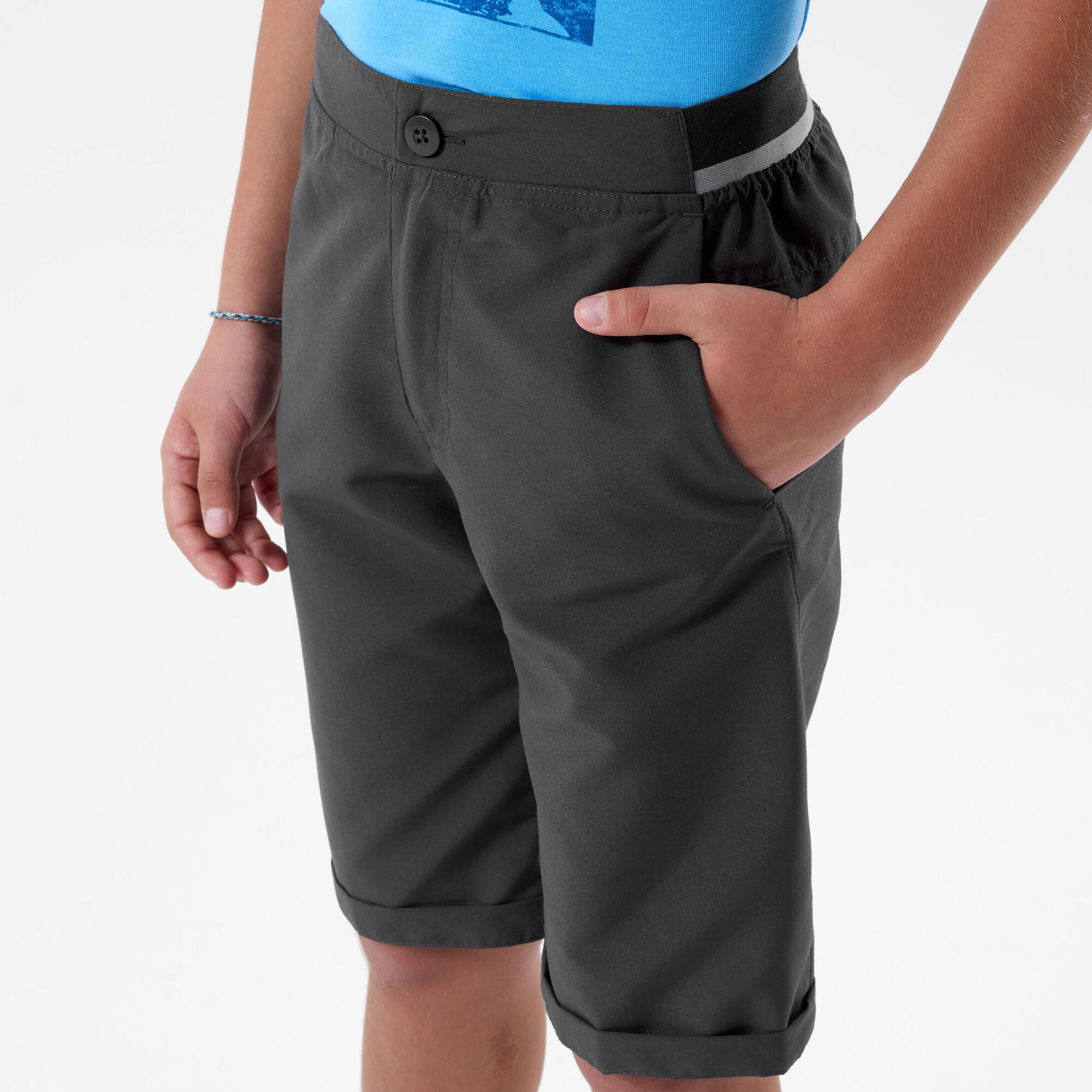 Quechua MH100 Kids' Hiking Shorts for Boys & Girls Ages 7-15 - Lightweight Quick-Dry Outdoor Adventure Shorts for Camping, Hiking & Summer Activities