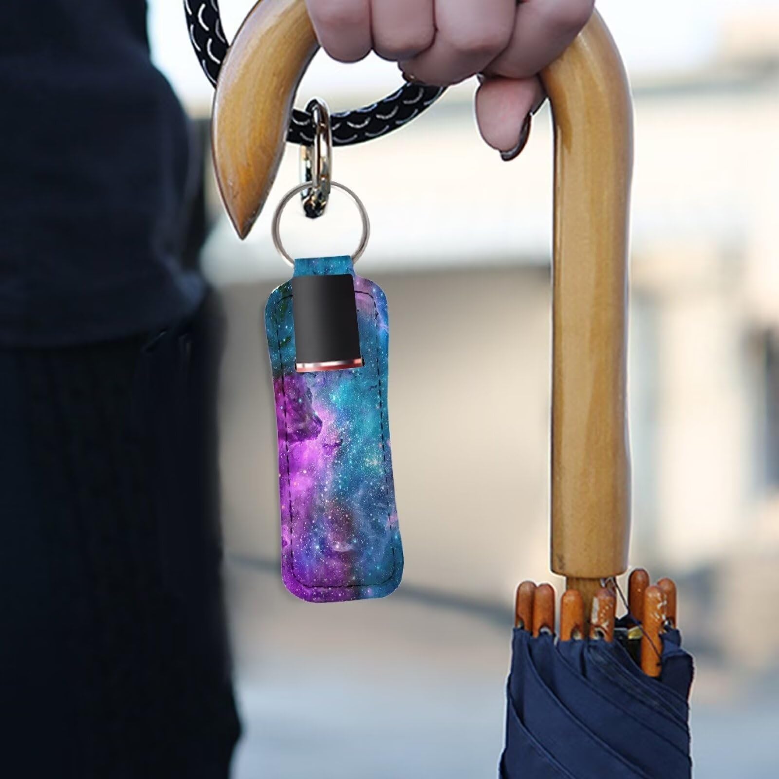 Showudesigns Lip Balm Keychain Holder for Women & Girls - Cute Chapstick Keychain Accessory - Perfect for Purse, Backpack, Gym & Travel Essentials