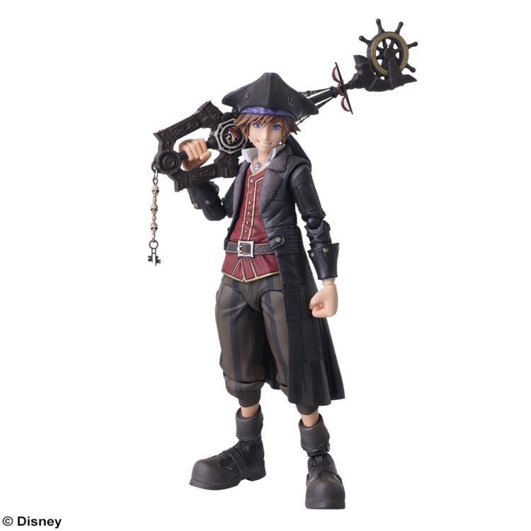Bring Arts Kingdom Hearts III Sora Pirates of the Caribbean Version Action Figure by Square Enix - Collectible Toy for Gamers and Disney Fans, Perfect for Display and Gift Giving