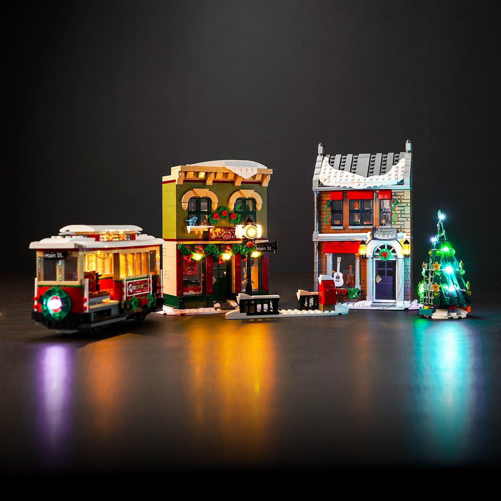 LEGO Holiday Main Street ICONS 10308 Building Kit with LED Lights - Christmas Village Display & Winter Holiday Decor for Home & Office