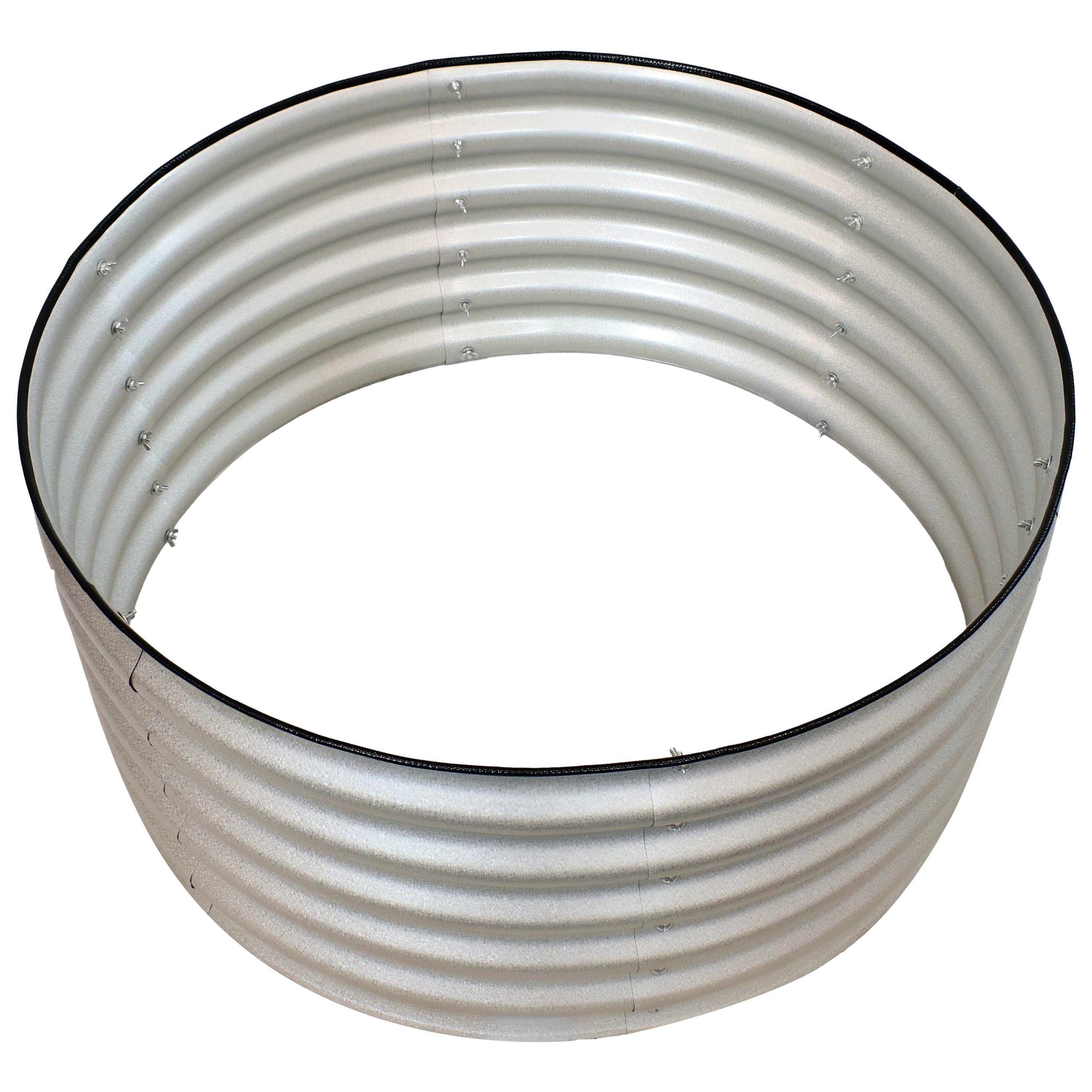 Galvanized Steel Round Raised Garden Bed Kit - 17.25 Inch Height for Outdoor Vegetables, Flowers & Herbs | Durable & Rust-Resistant for Backyard, Patio & Urban Gardening