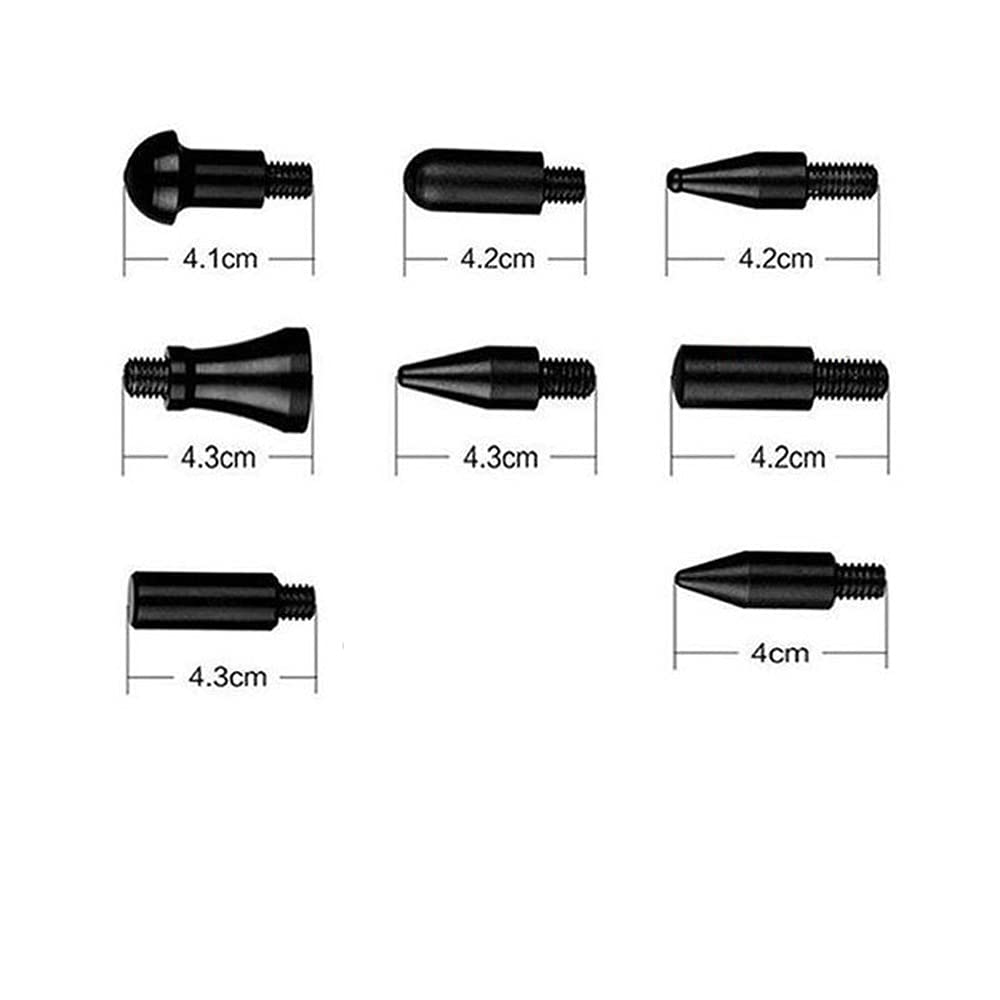DMJ PDR - Professional 8-Piece Paintless Dent Removal Kit with Rods, Hook Tools & Push Rod Tap Heads (12) - Auto Body Repair Tools for Car Dent Fixing at Home or Shop